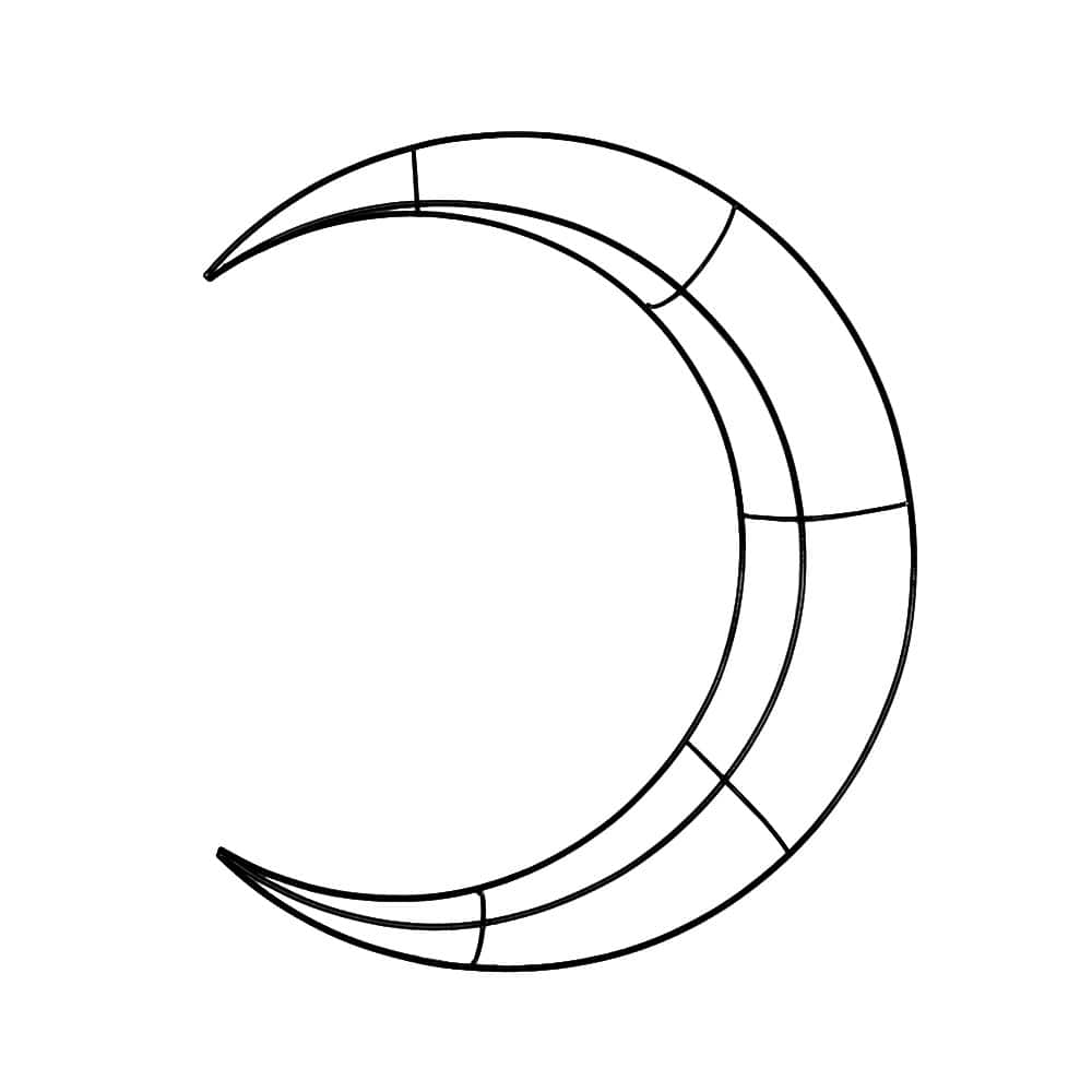Michaels, 15.75" Moon Wreath Form by Ashland® – Category: Halloween DIY Floral Supplies