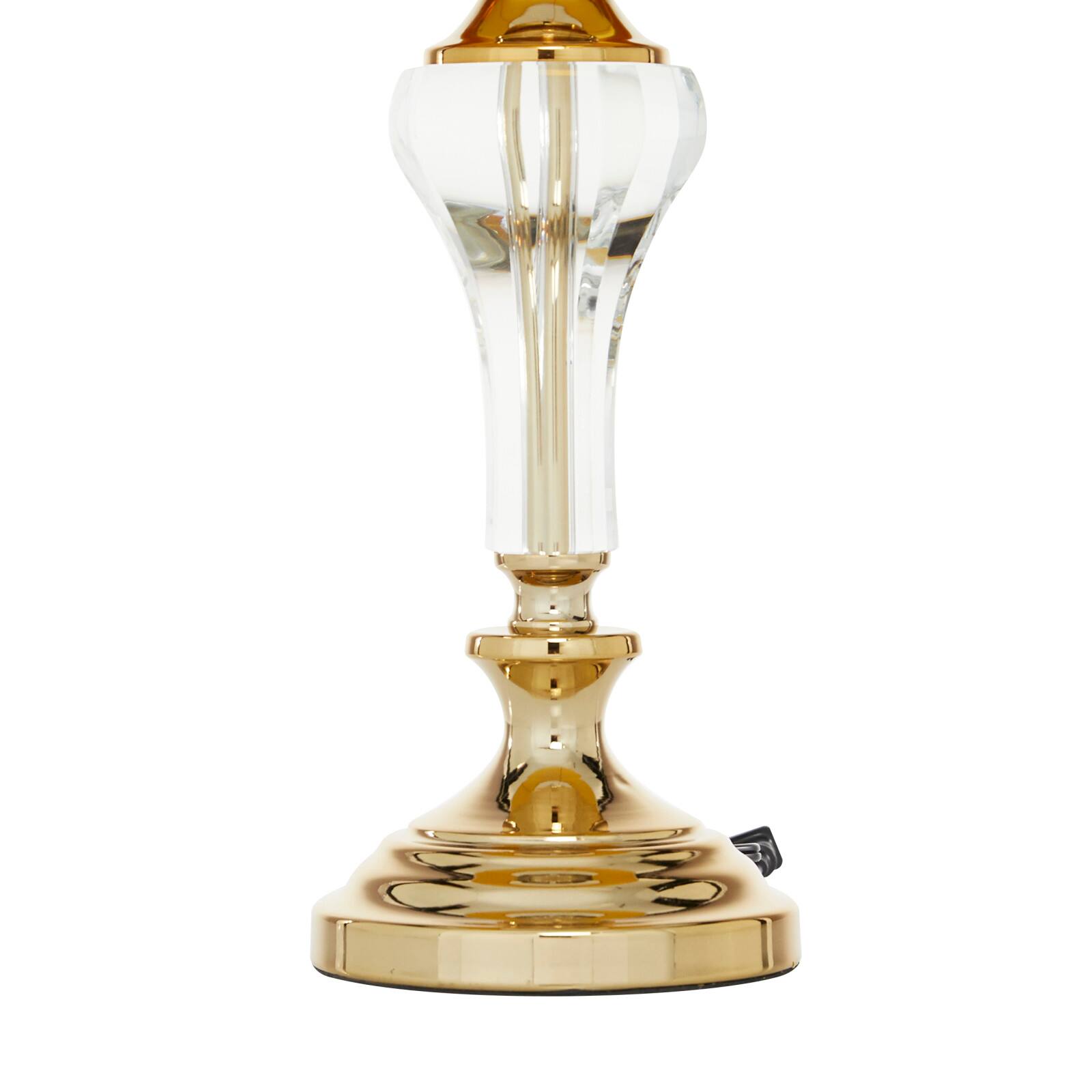 Gold Glass Glam Table Lamp, 27" x 15" x 15"
