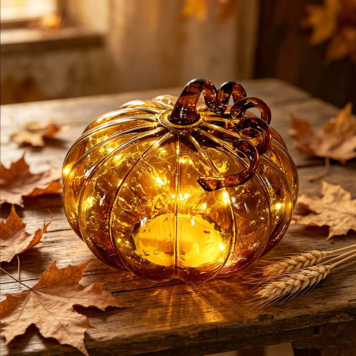 5" LED Glass Pumpkin Décor by Ashland®