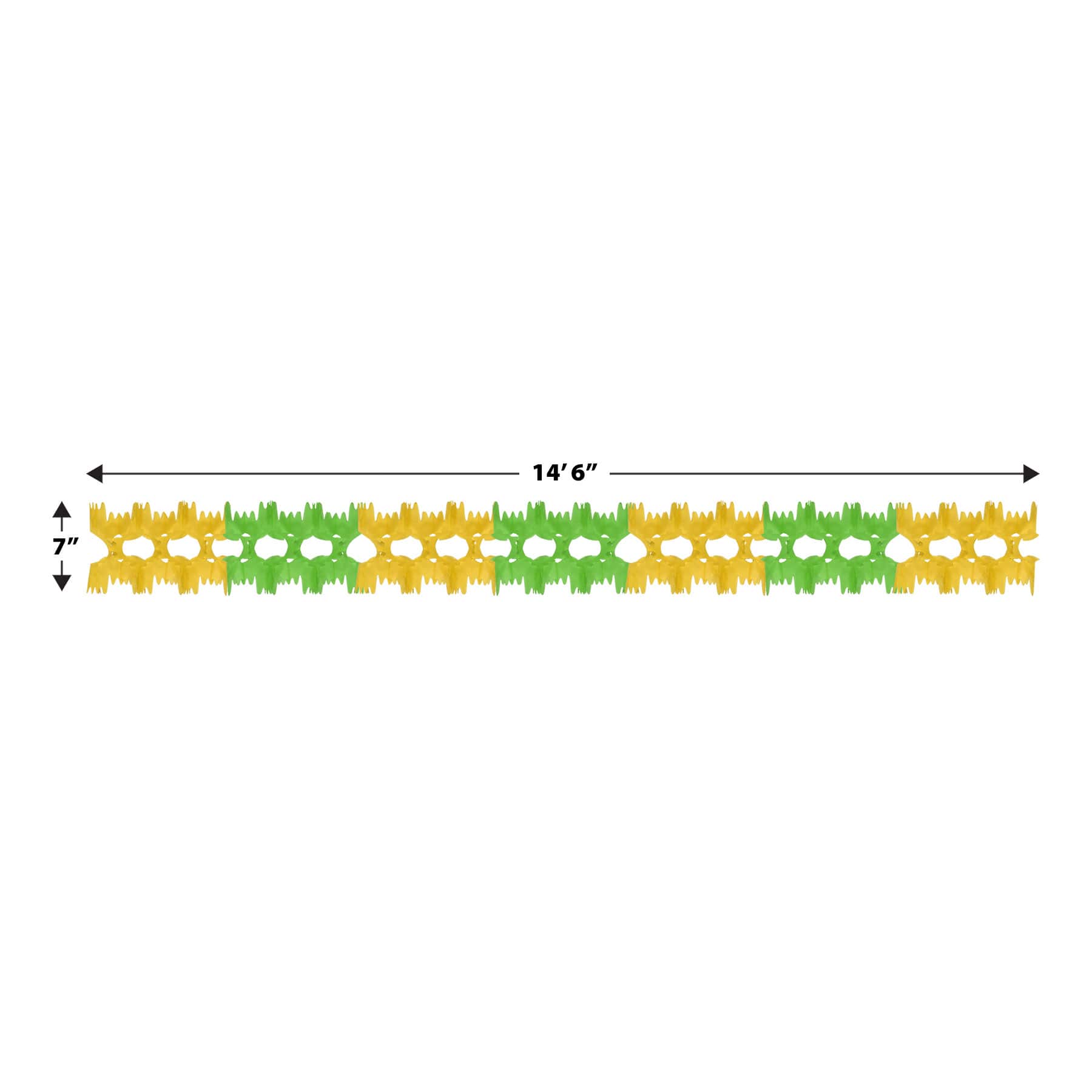 Beistle 14.5ft. Light Green & Yellow Pageant Garlands, 2ct.