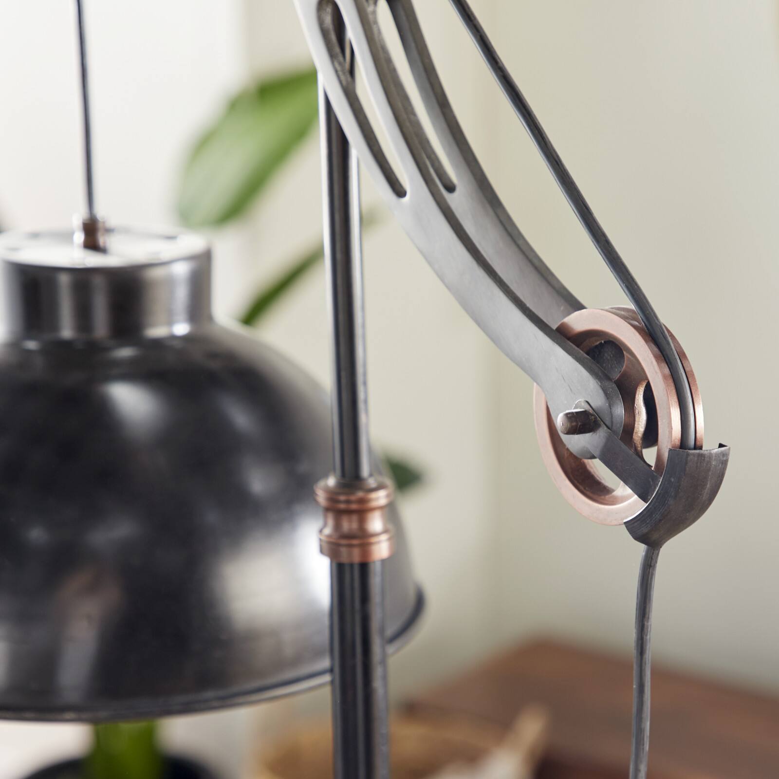 79" Black Metal Industrial Floor Lamp