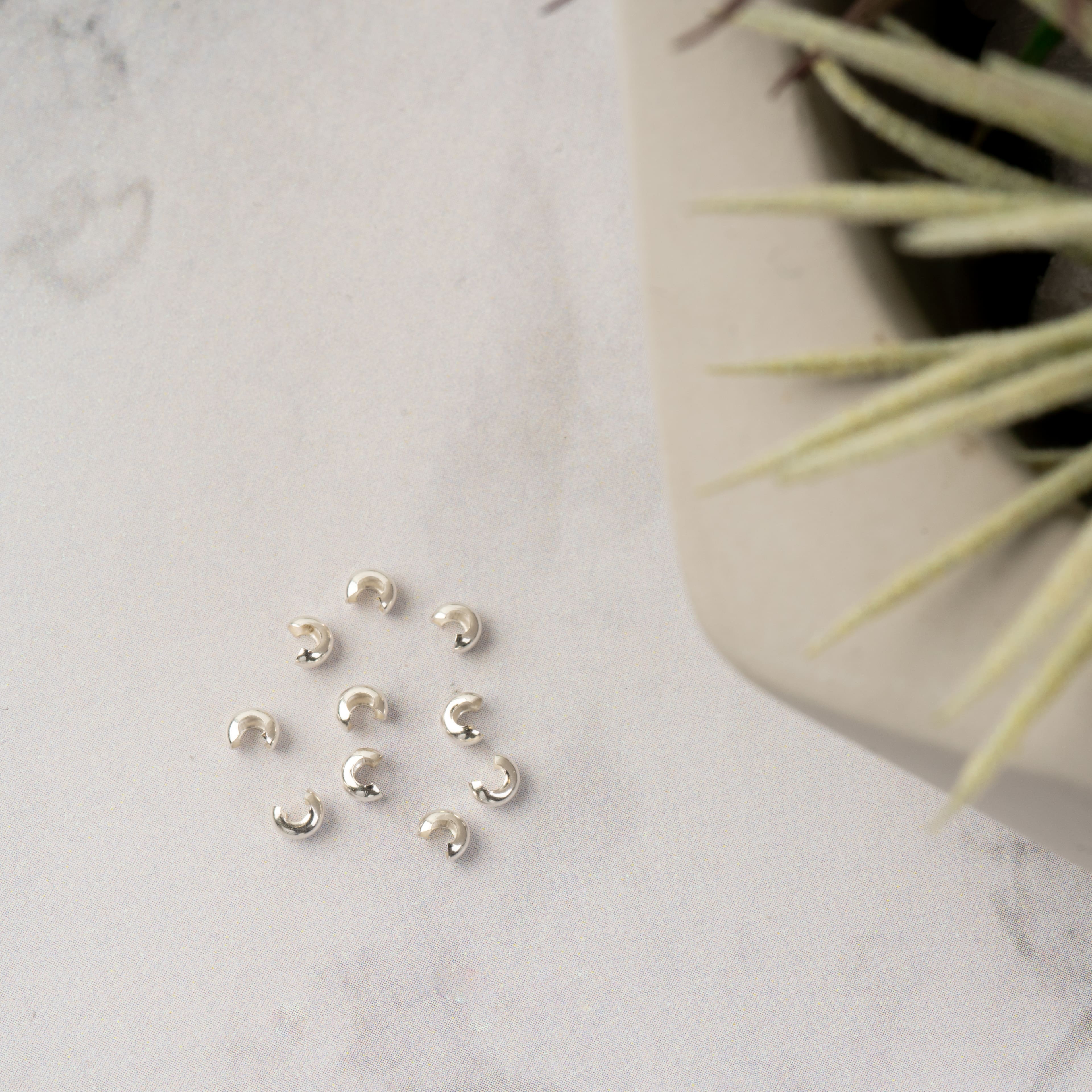 12 Packs: 10 ct. (120 total) 3mm Metal Crimp Bead Covers by Bead Landing™