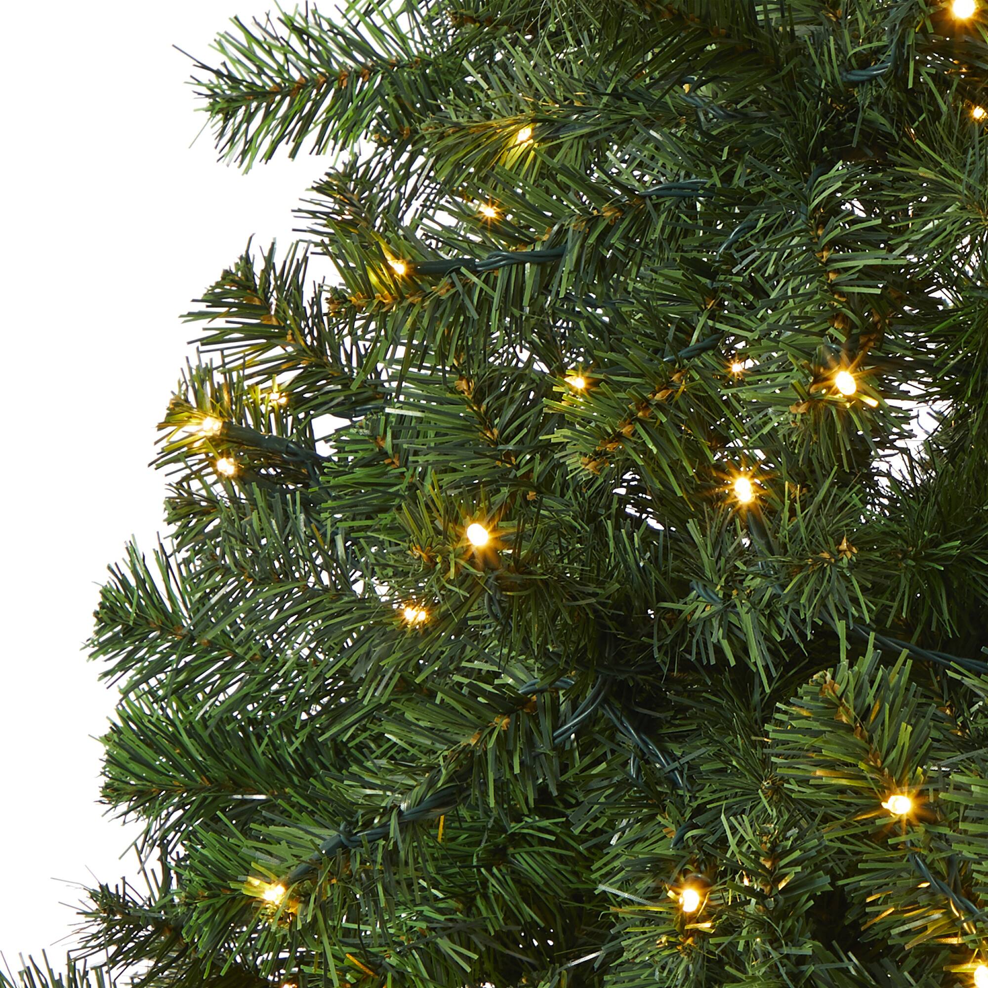 6ft. Pre-Lit Northern Tip Pine Artificial Christmas Tree, Clear LED Lights