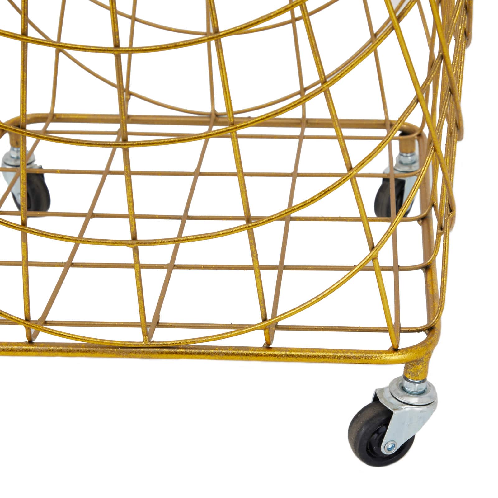 Gold Iron Glam Storage Cart, 24" x 16" x 17"