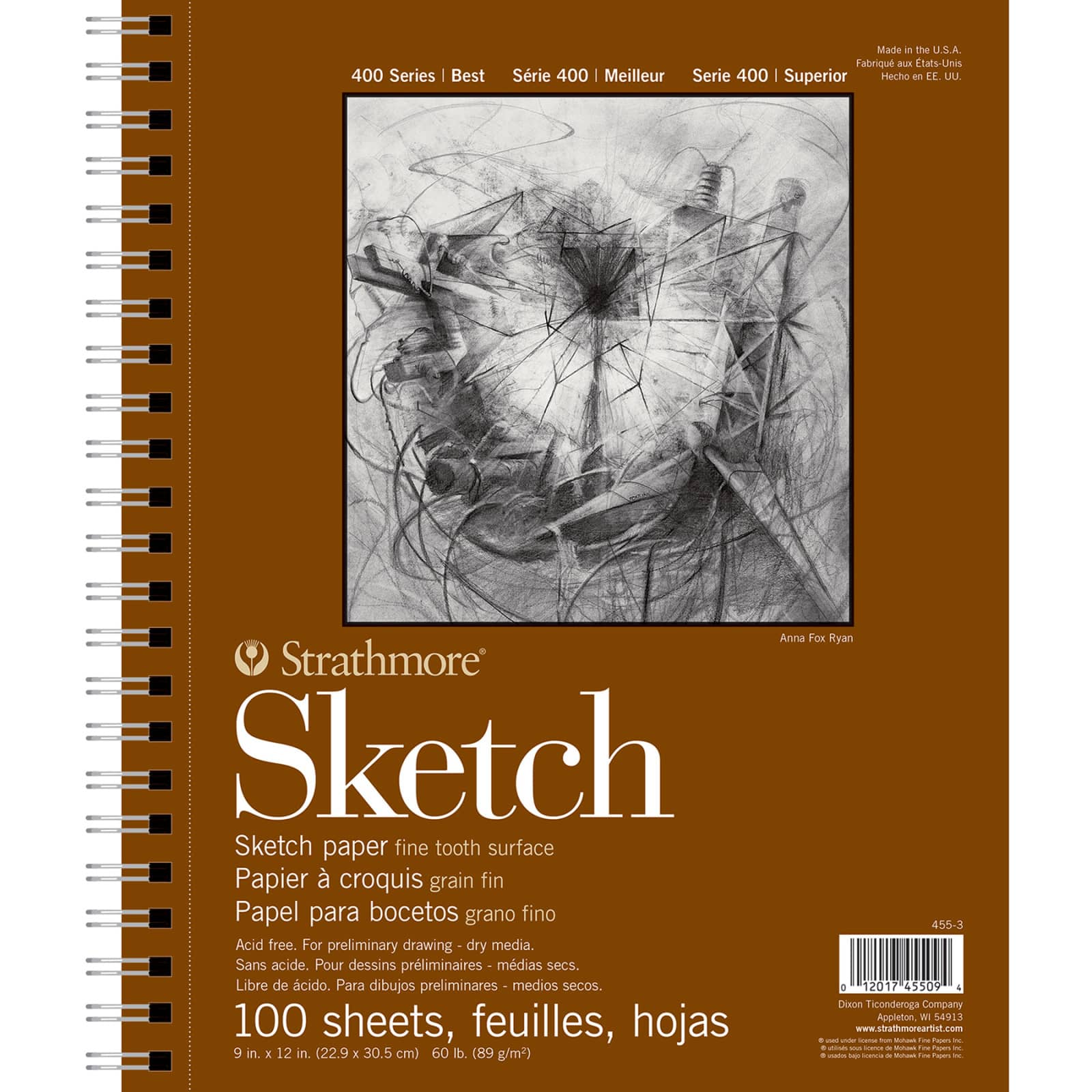 Strathmore Sketch Paper Pad, 400 Series, 100 Sheets, 9" x 12"
