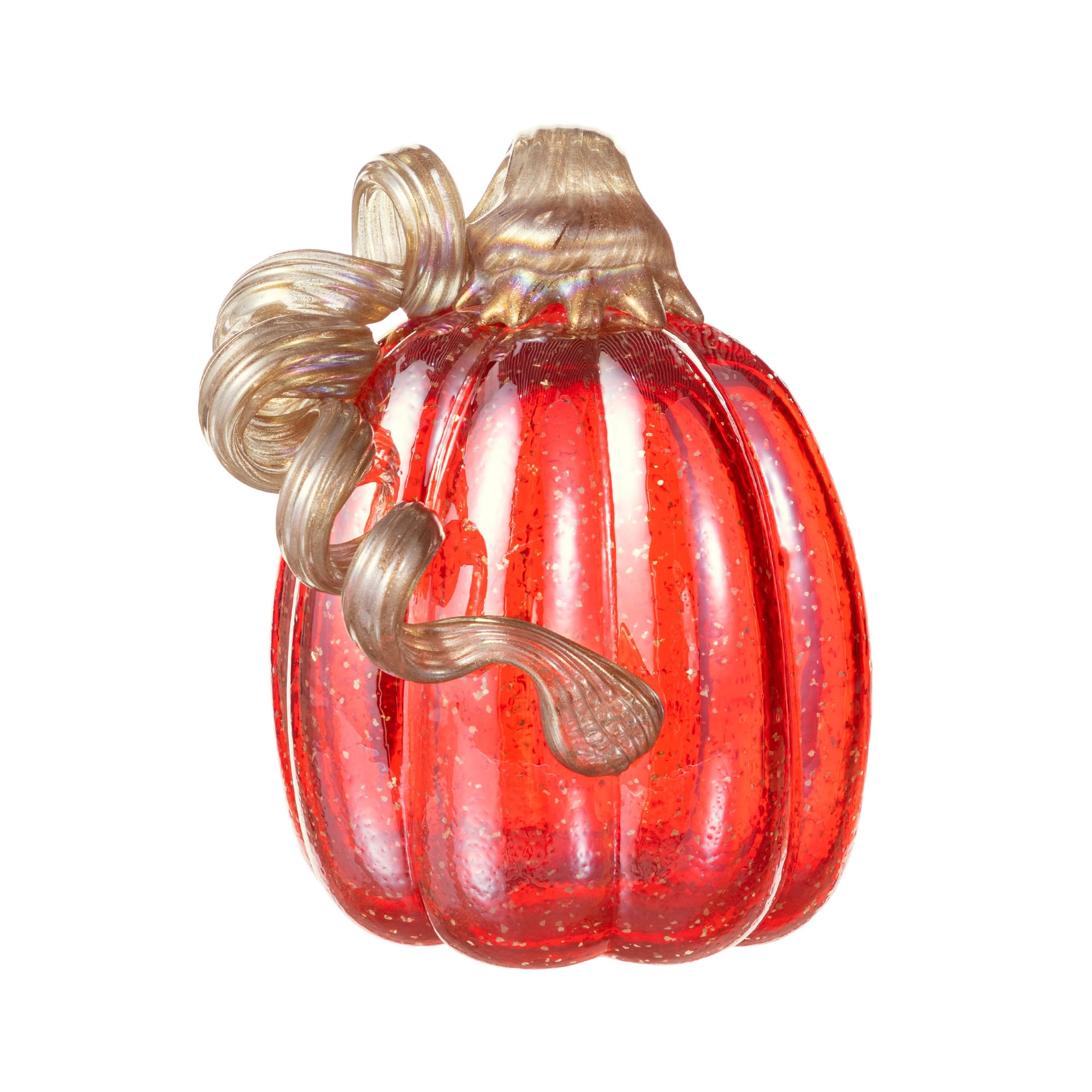 Glitzhome® Red Glitter Glass Gourd