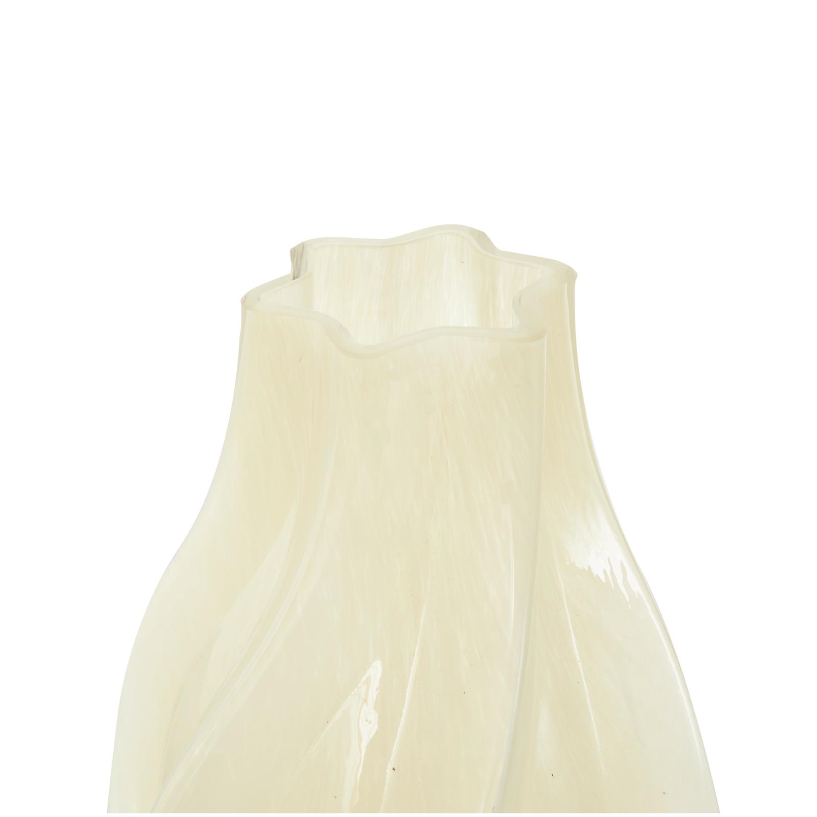 Yellow Glass Wavy Ombre Vase Set