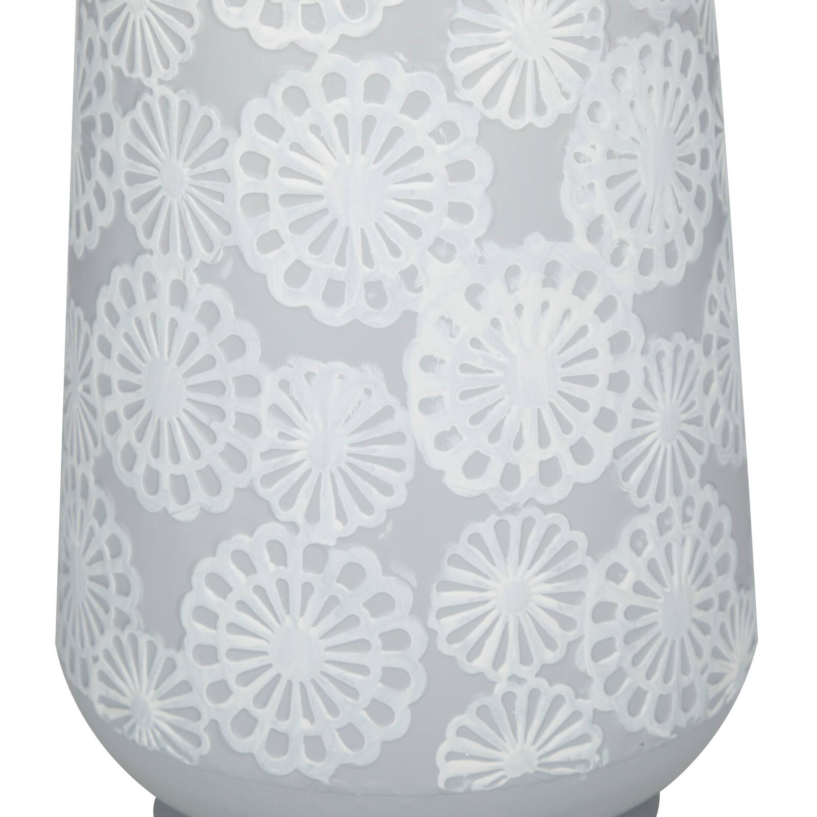 16" Gray Iron French Country Vase