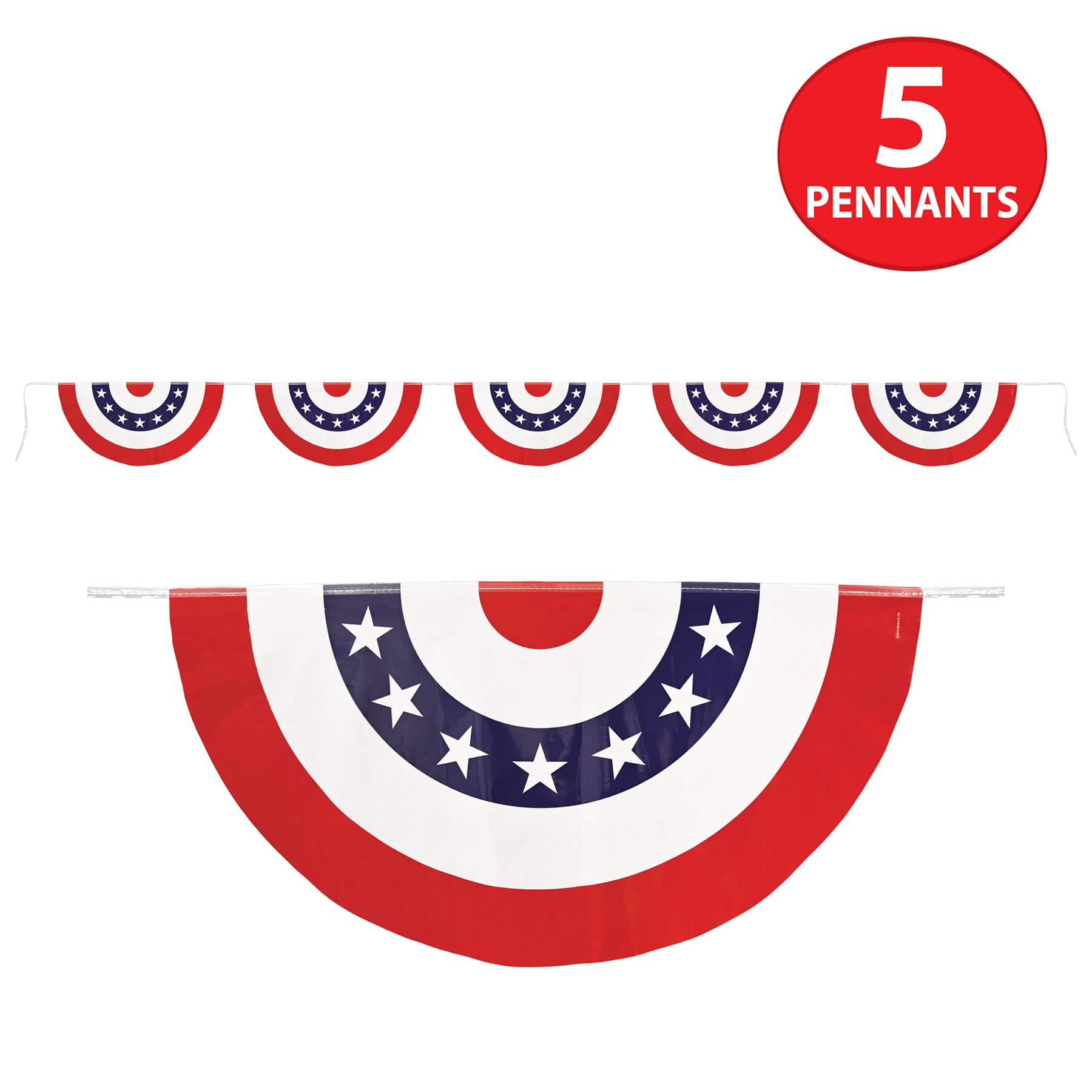 Beistle 11" x 12ft. Patriotic Bunting Banners, 2ct.