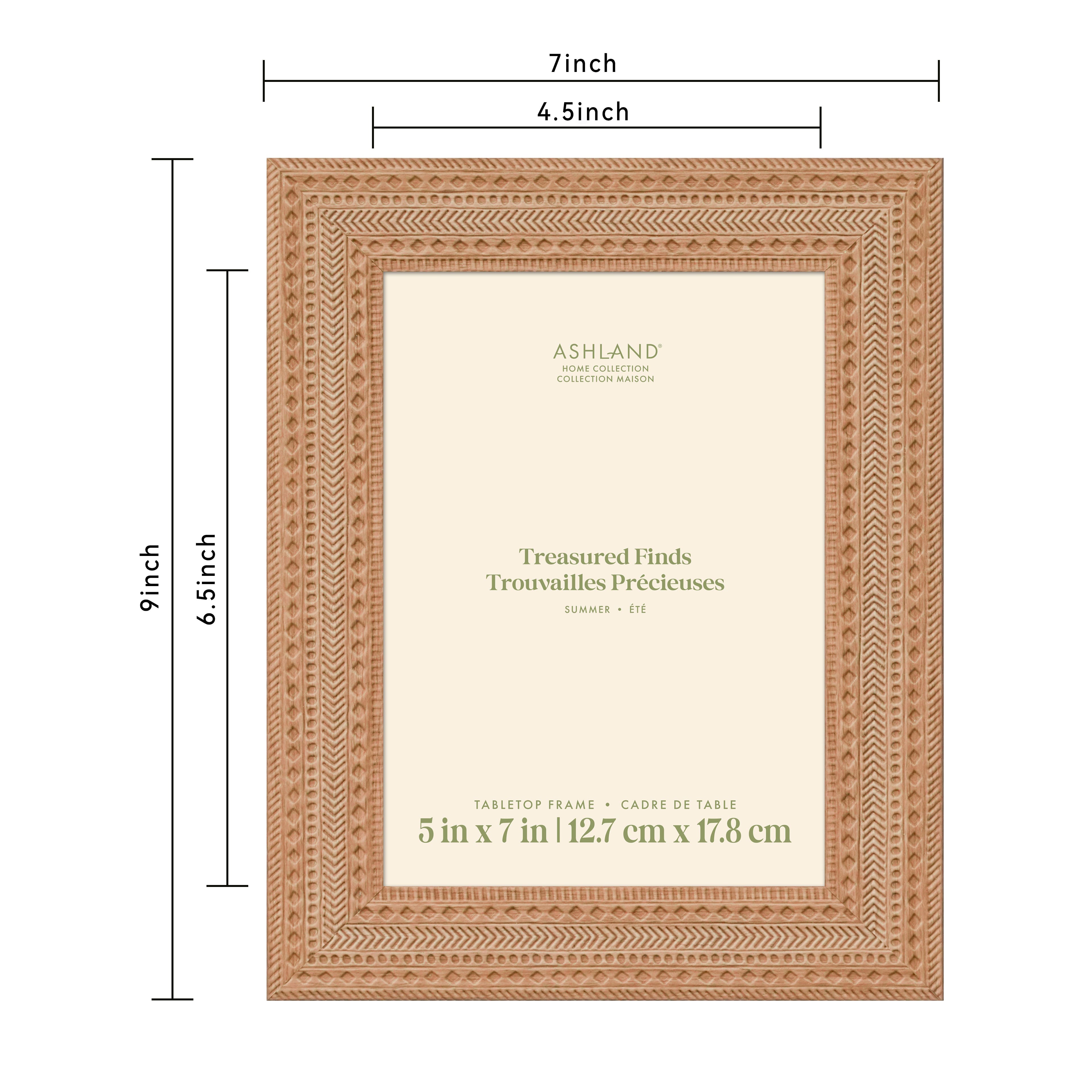 5" x 7" Etched Pattern Tabletop Frame, Treasured Finds by Ashland®