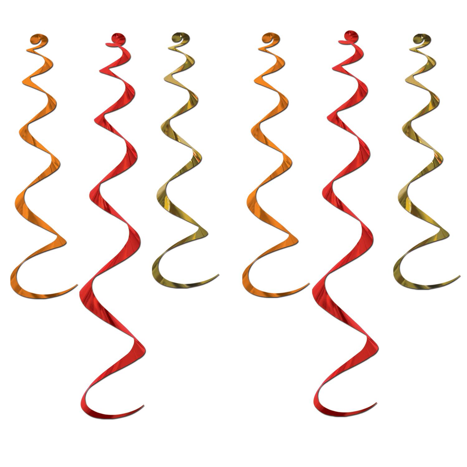 Besitle Orange, Green & Red Twirly Whirlys, 12ct.
