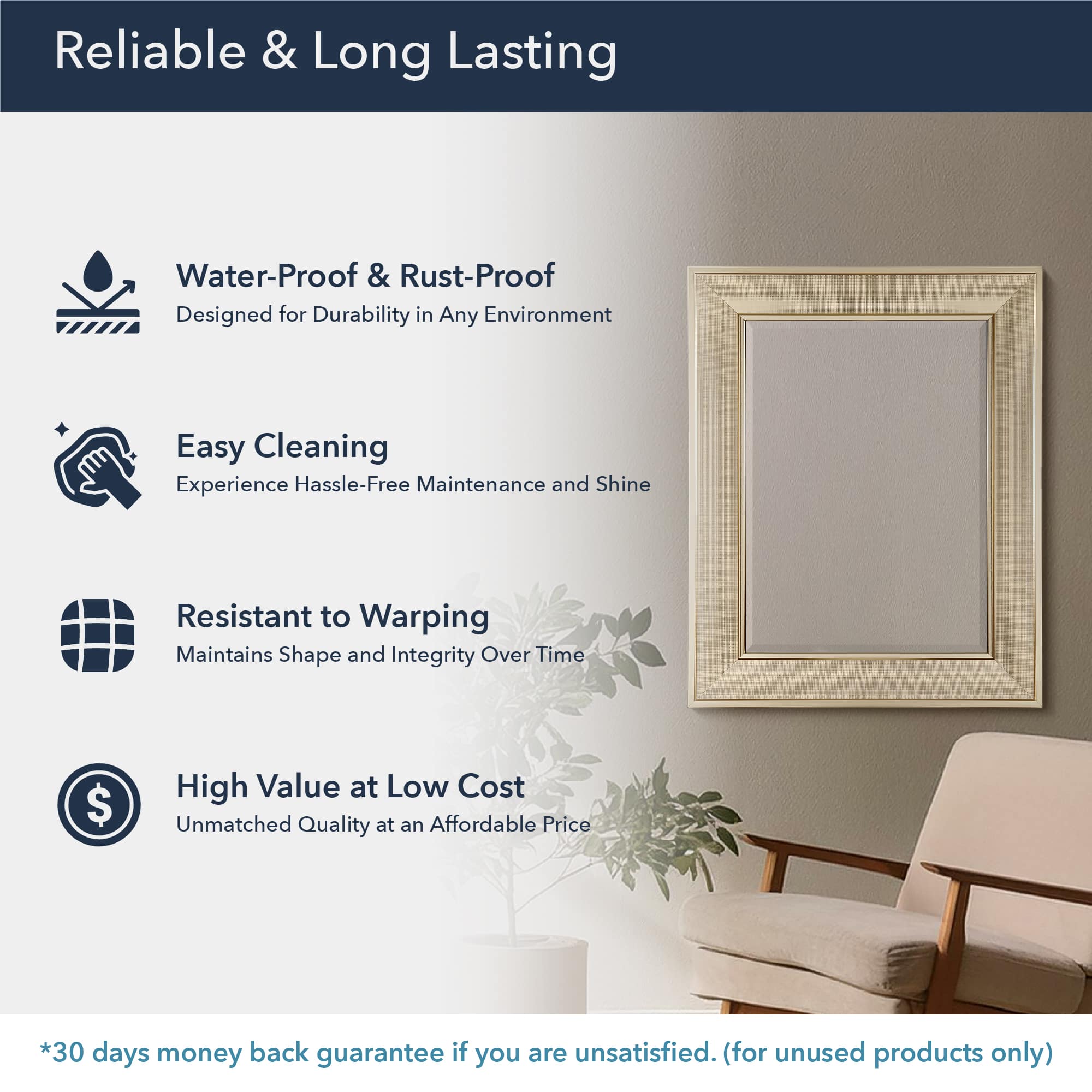 Head West 31" Brushed Nickel Pave Textured Framed Wall Vanity Mirror
