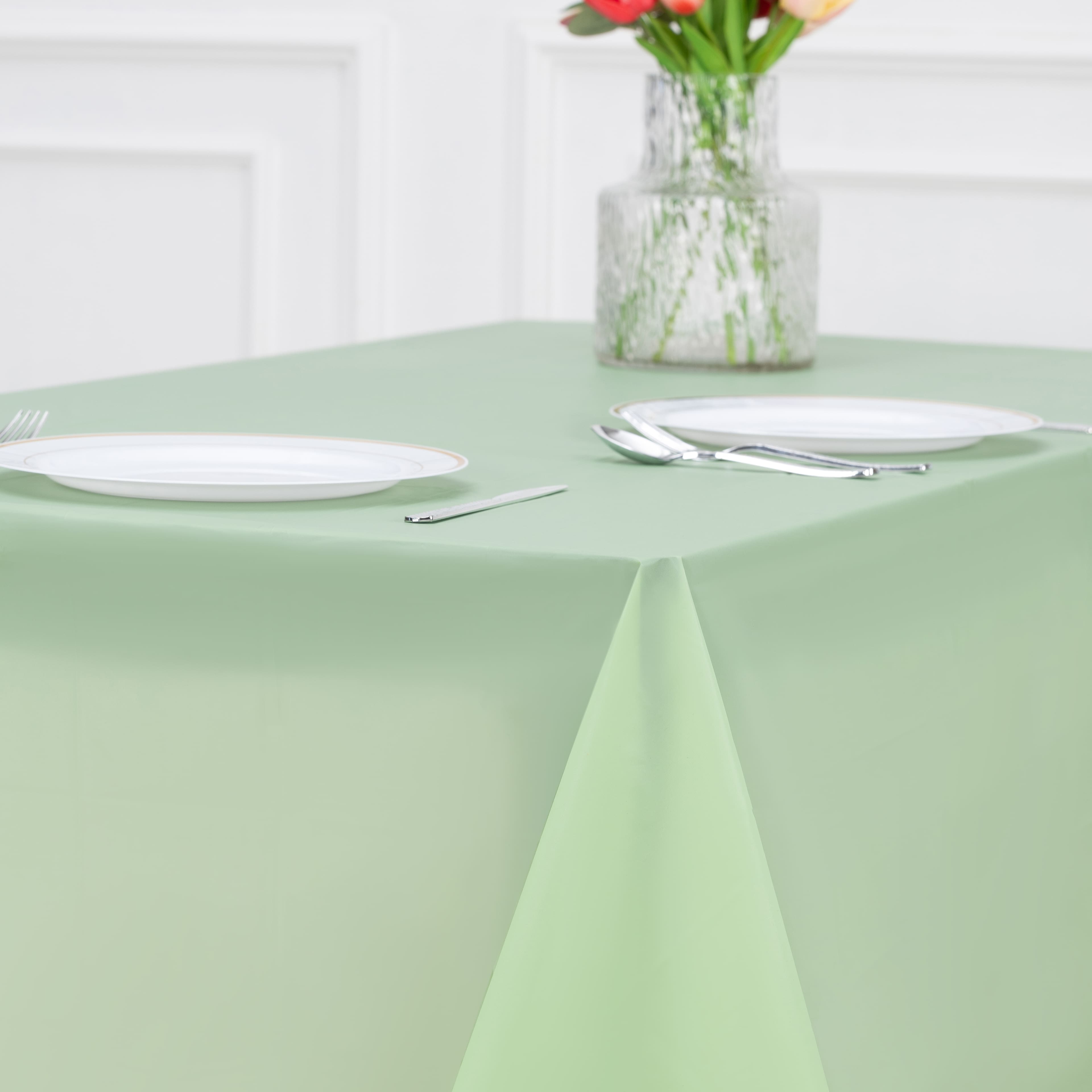 48 Pack: 54" x 108" Solid Plastic Table Cover by Celebrate It™