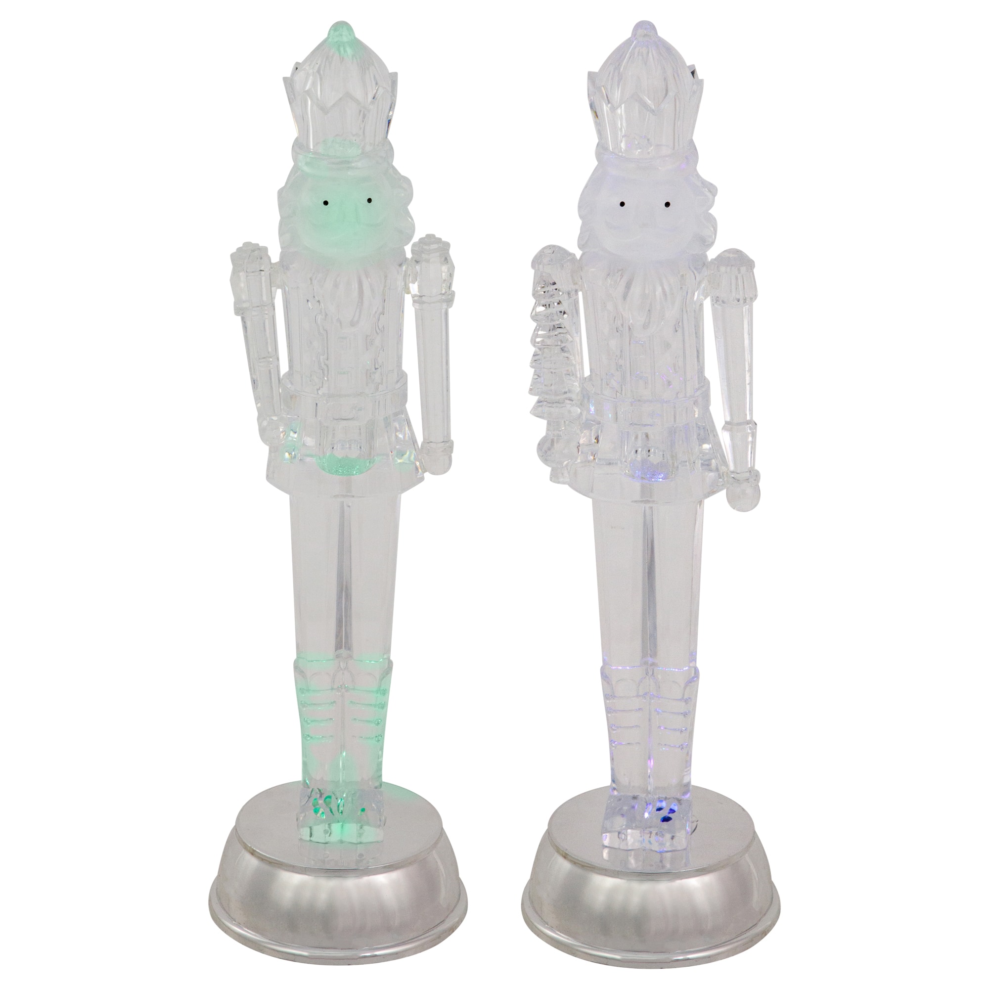 LED Lighted and Musical Nutcracker Christmas Figurines - 12.5" - Set of 2 By Northlight in Clear | Michaels®