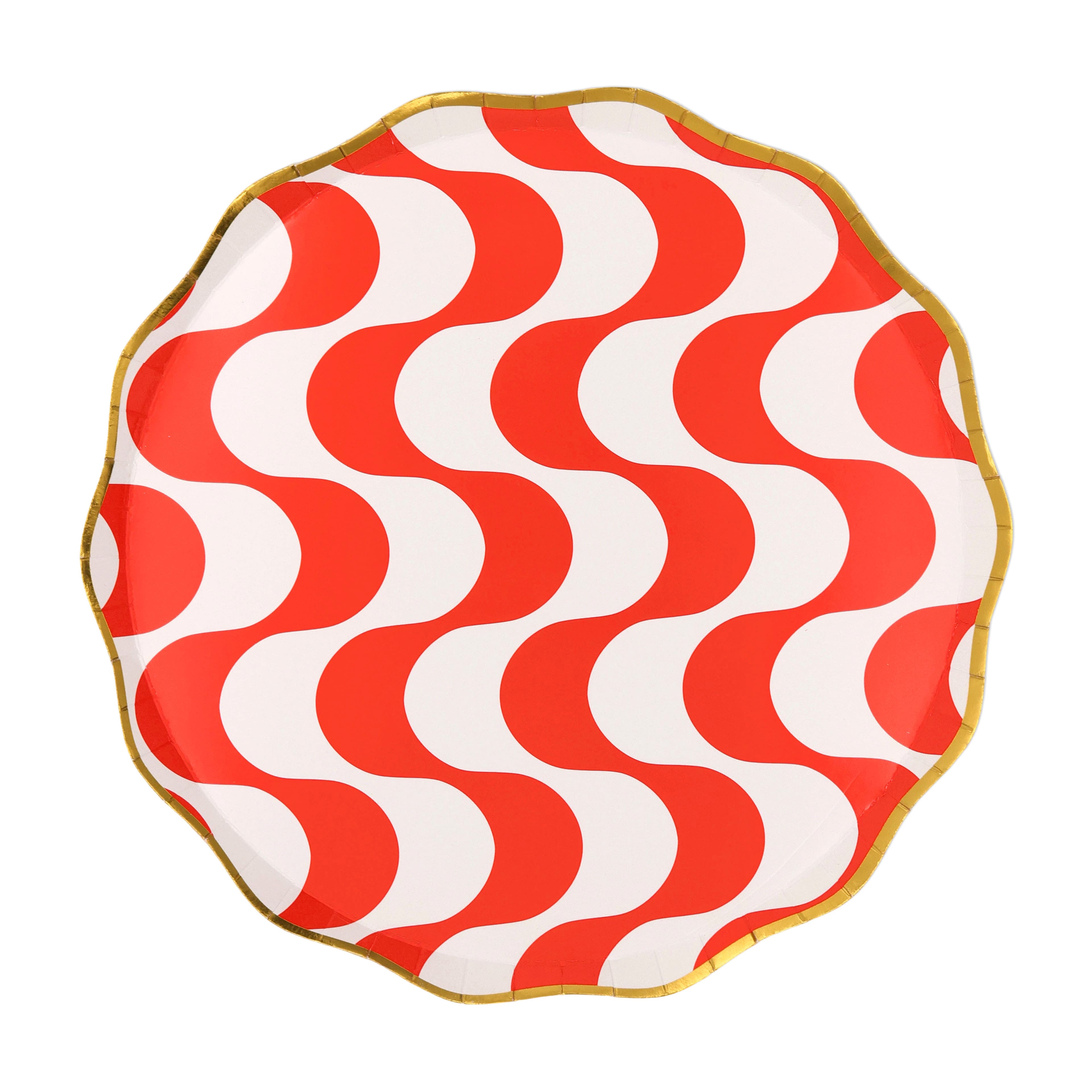 Jonathan Adler x Michaels 9" Red Wave Paper Plates, 10ct.