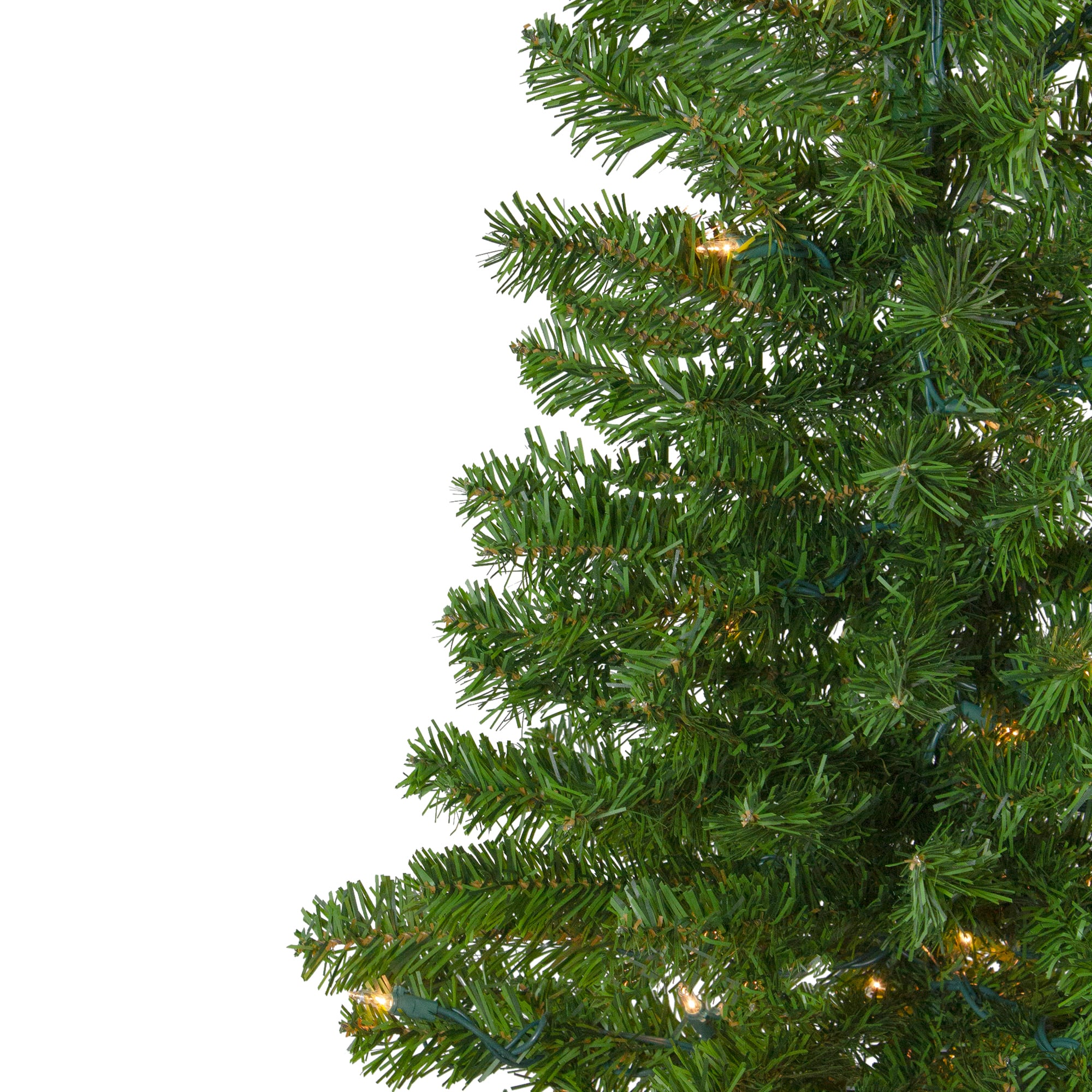 6.5ft. Pre-Lit Canadian Pine Artificial Christmas Wall Tree, Clear Lights