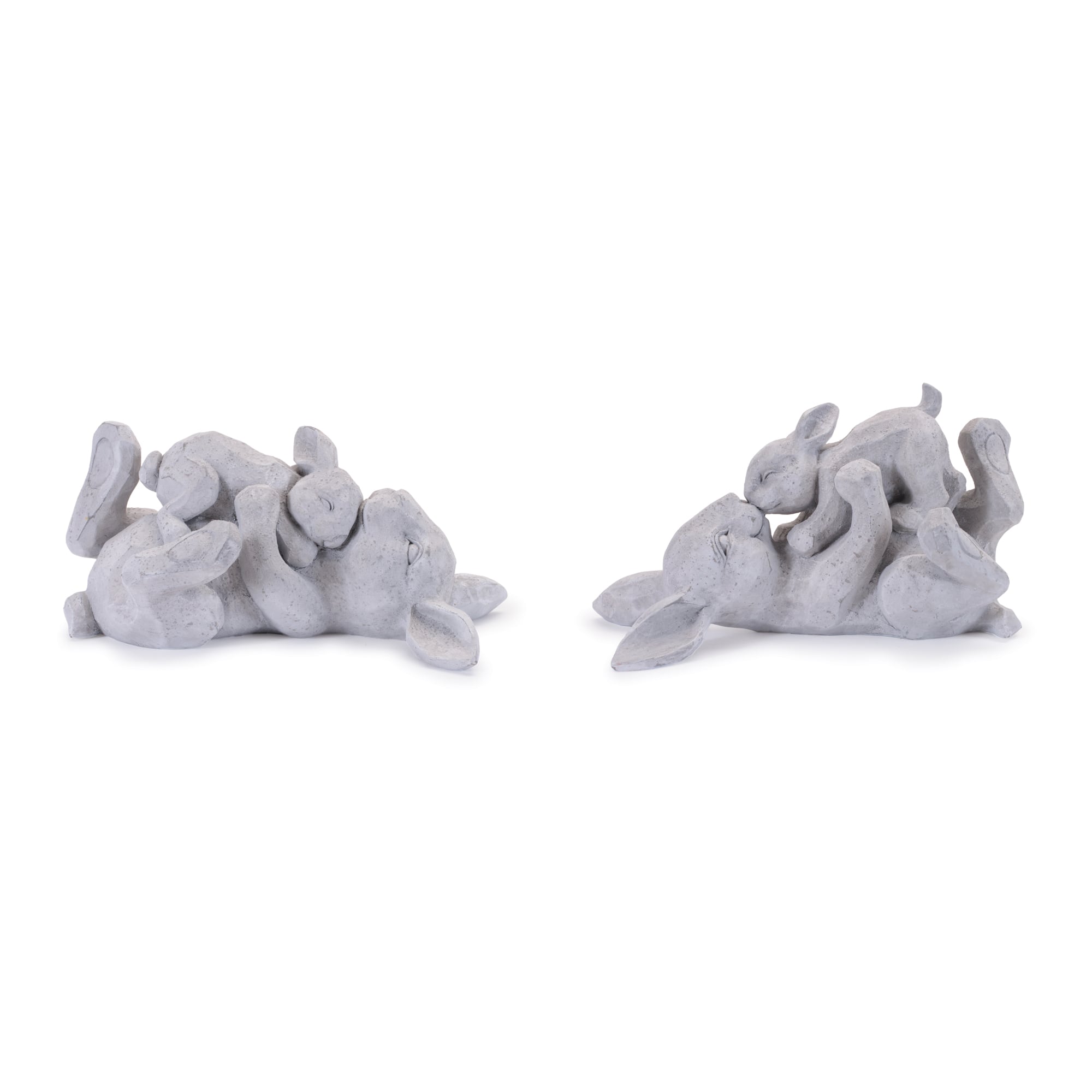 Melrose Laying Rabbit with Baby Bunny Figurine Set