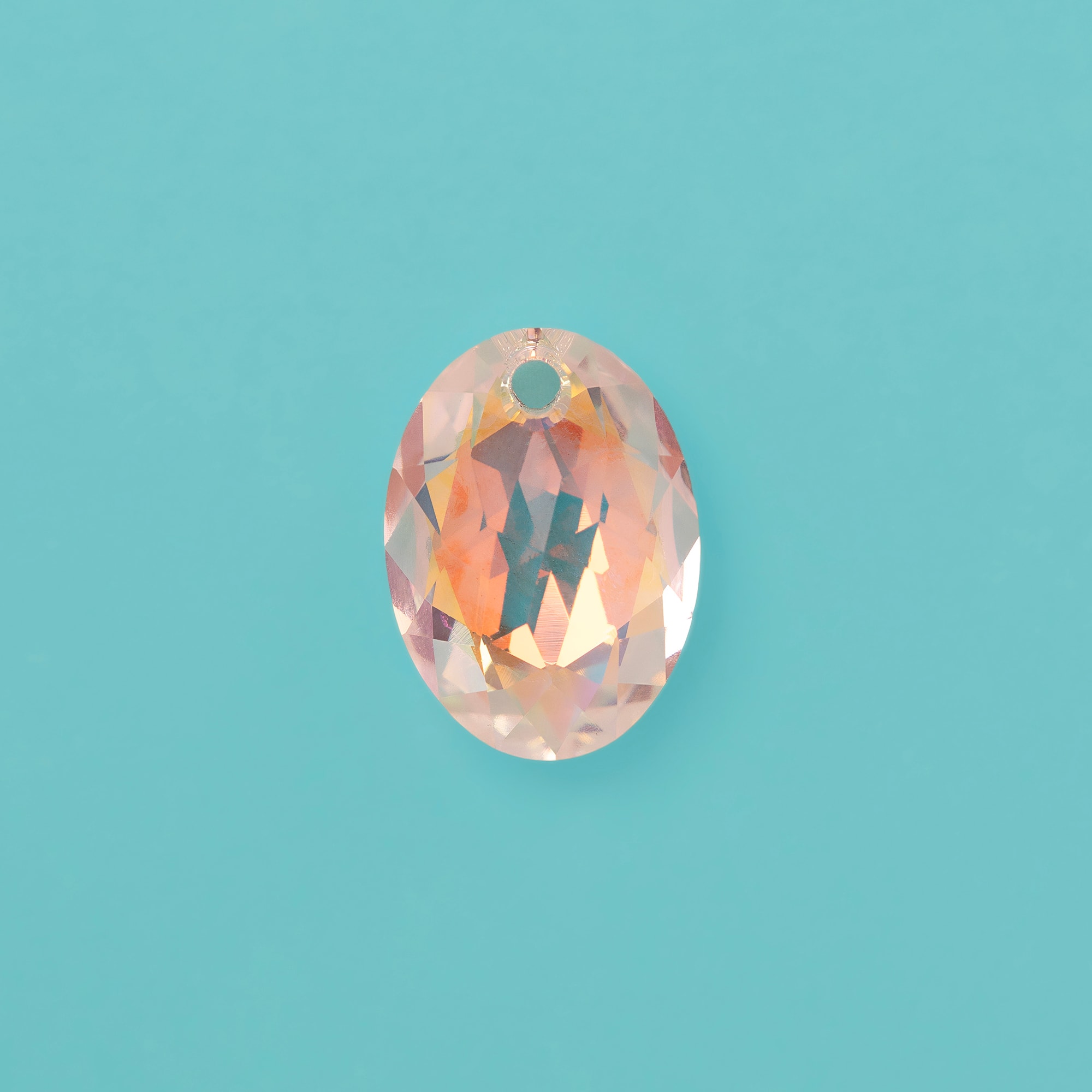 16mm Crystal AB Elliptical Austrian Crystal Pendant by Bead Landing™