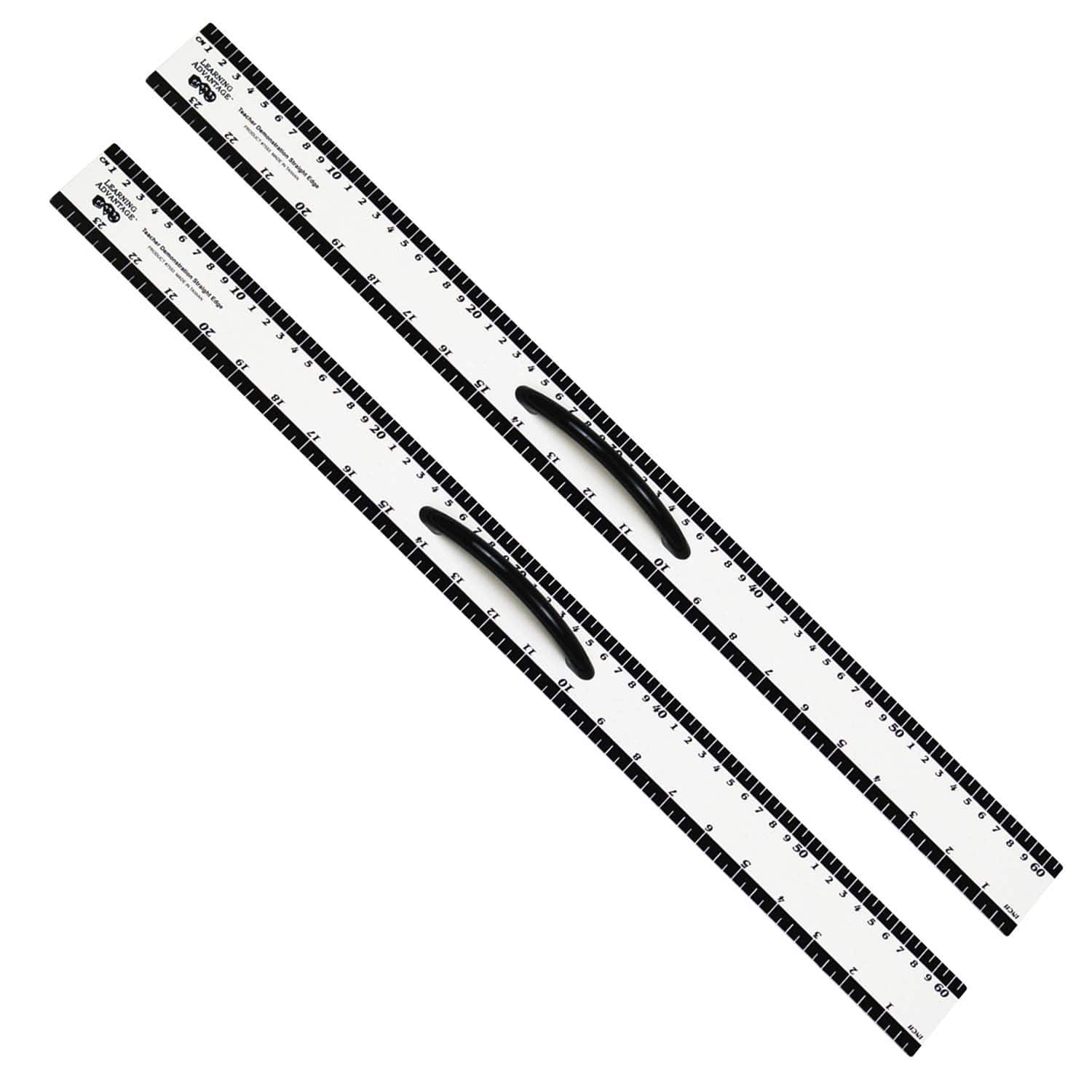 Learning Advantage™ 24" Black & White Magnetic Dry Erase Straight Edge, 2ct.