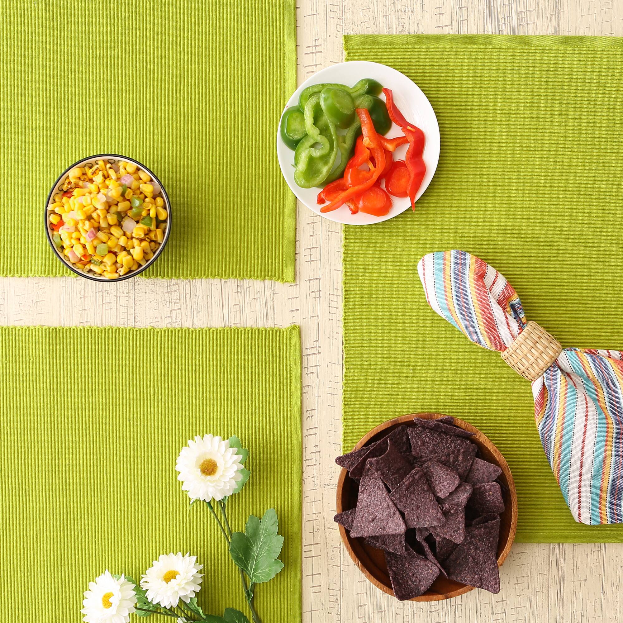DII® Ribbed Cotton Placemats, 6ct.