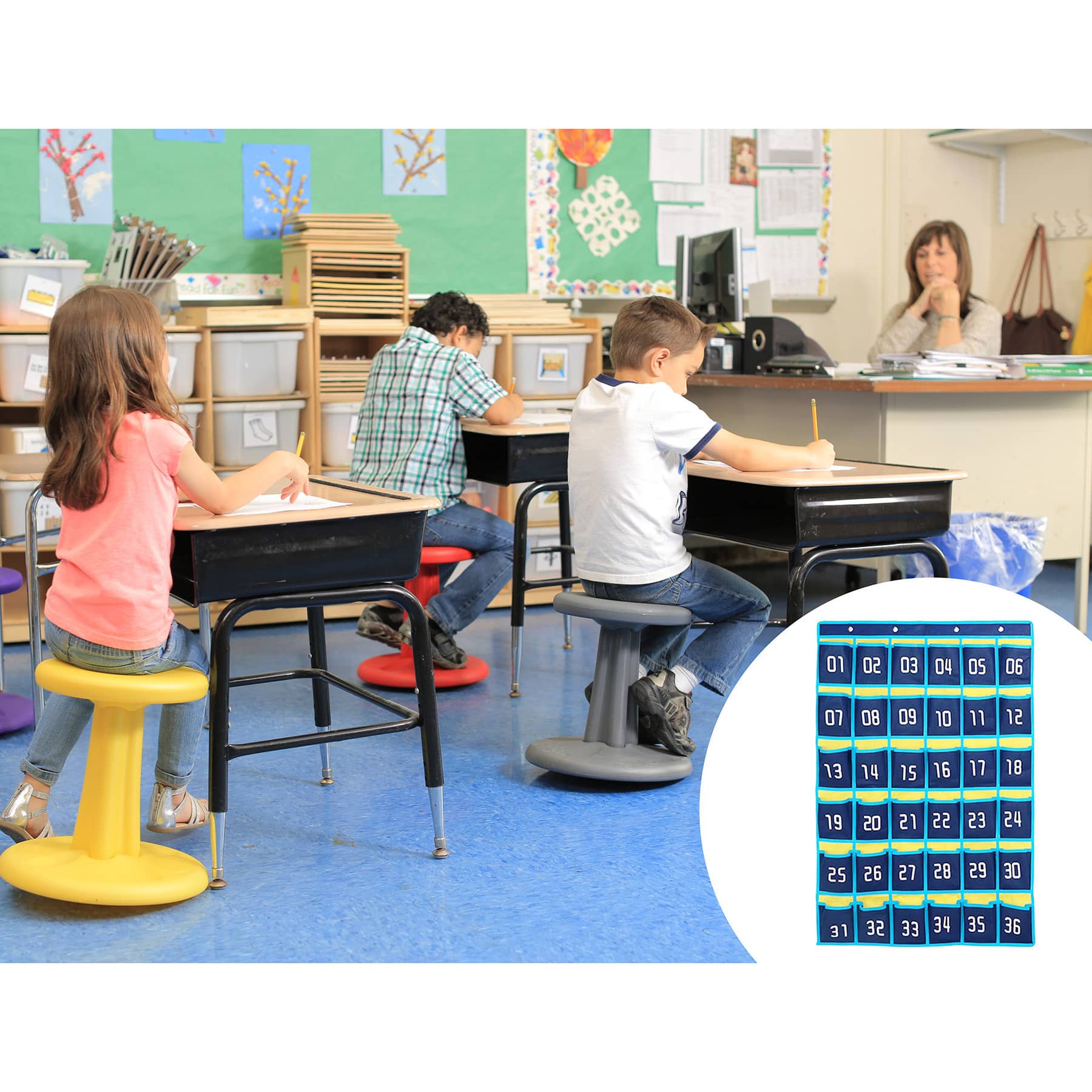 Kore Design™ 27" x 38" Hanging Cell Phone Pocket Storage Classroom Organizer