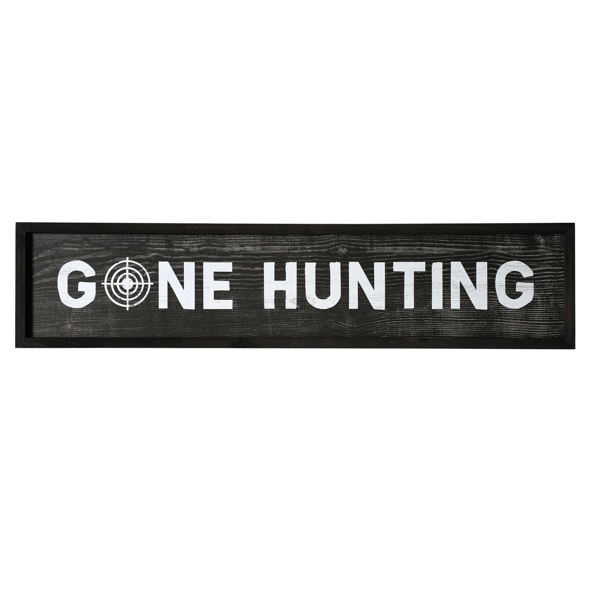 36" Gone Hunting Wood Novelty Wall Sign