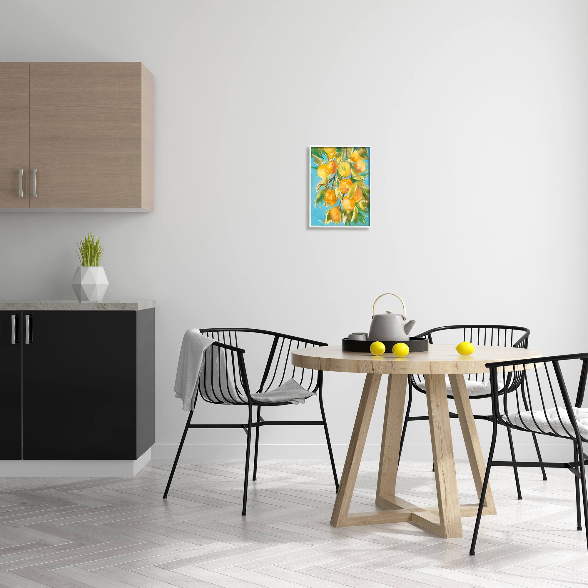 Stupell Industries Ripe Lemon Tree Painting Wall Accent with White Frame