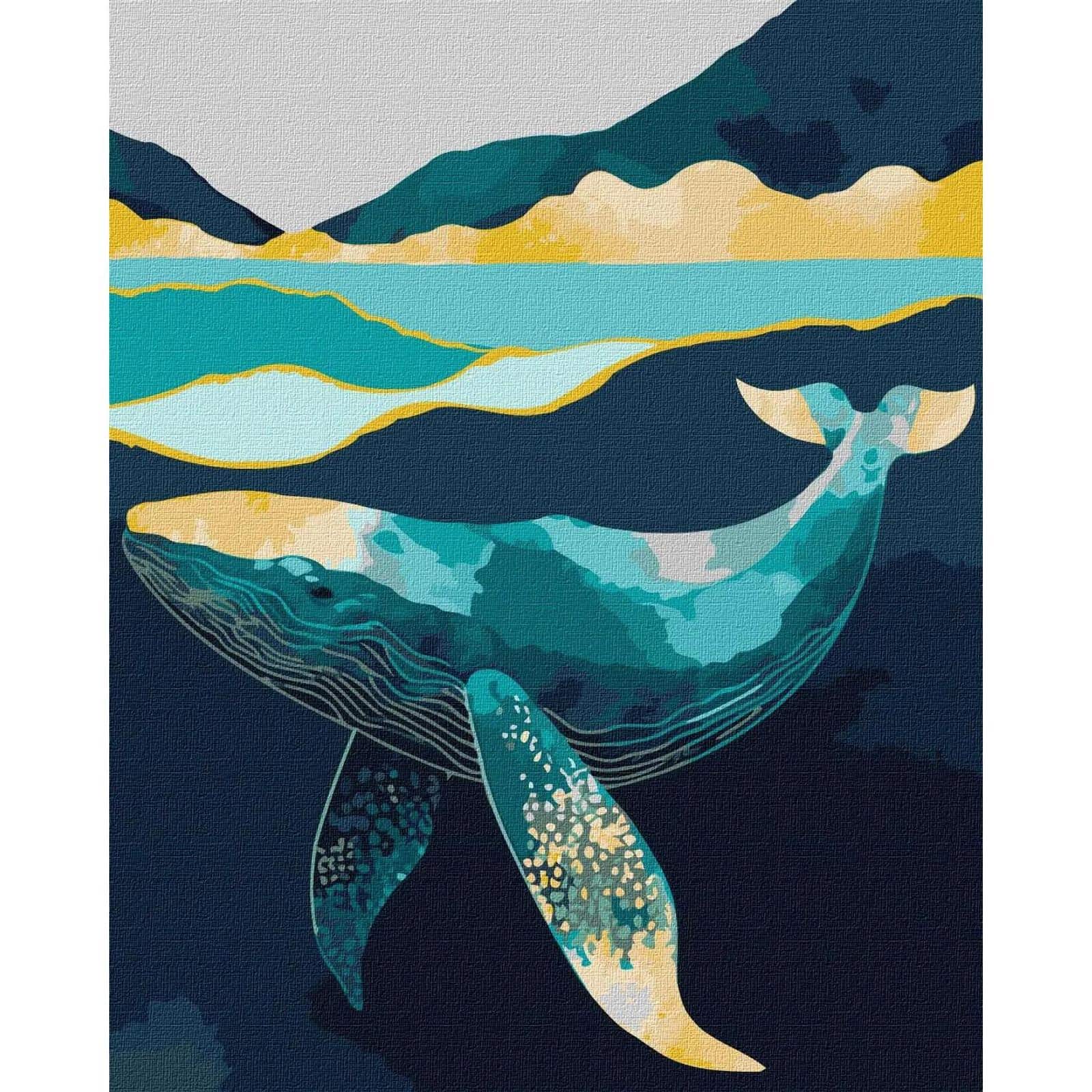 Ideyka Graceful Whale Painting by Numbers Kit