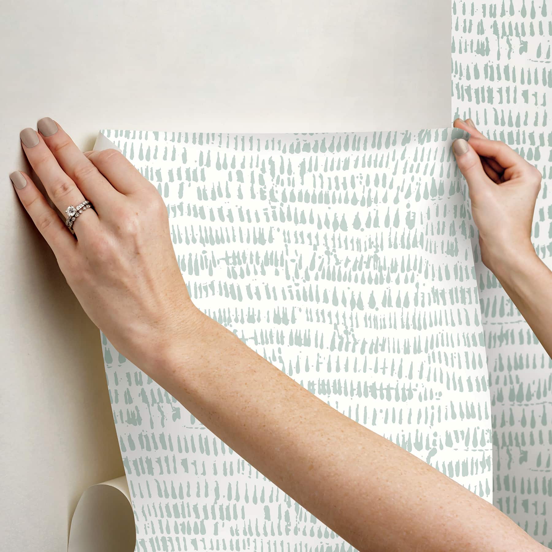 NuWallpaper Kylver Seafoam Peel & Stick Wallpaper