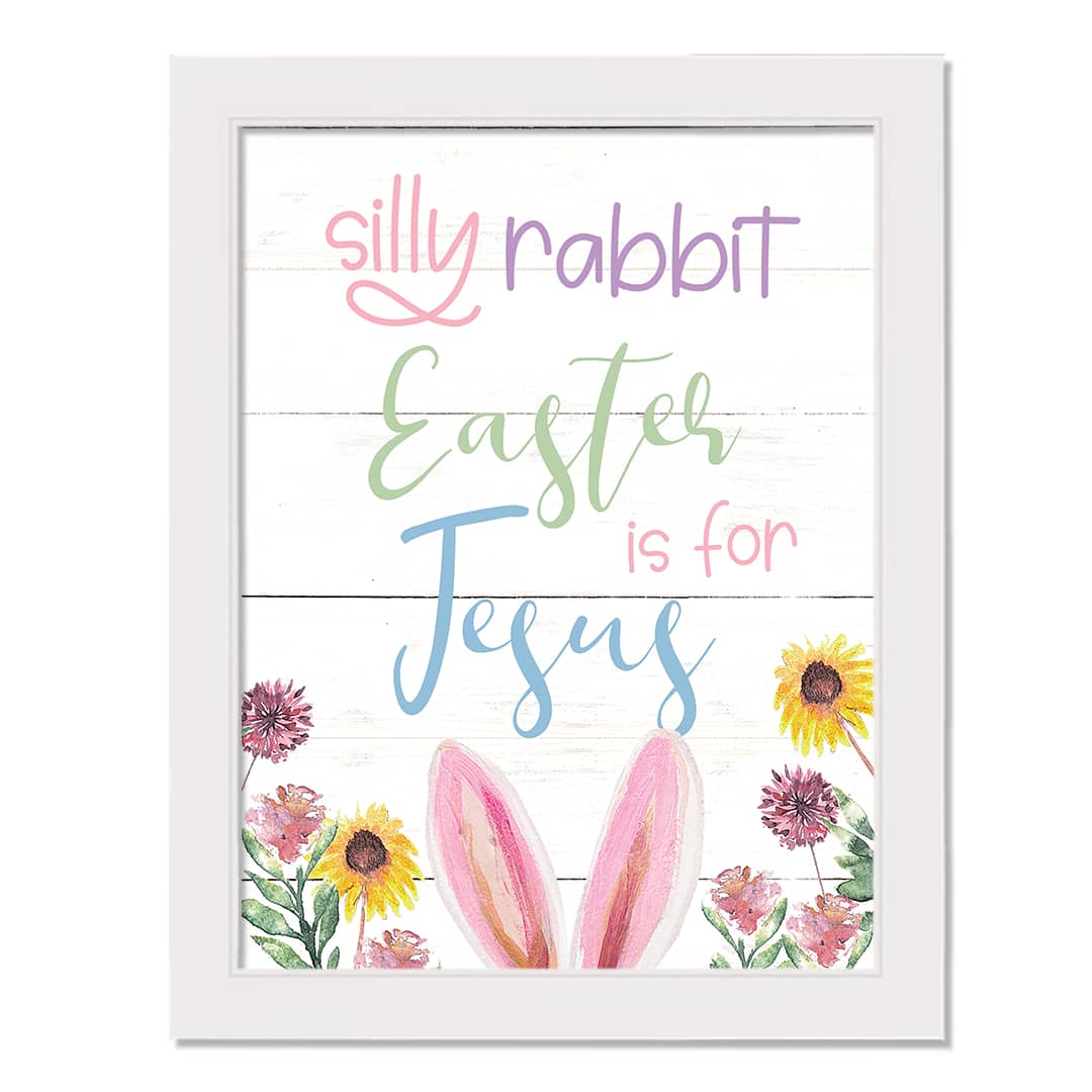 Easter3 For Jesus 12" x 16" White Framed Print Under Plexiglass