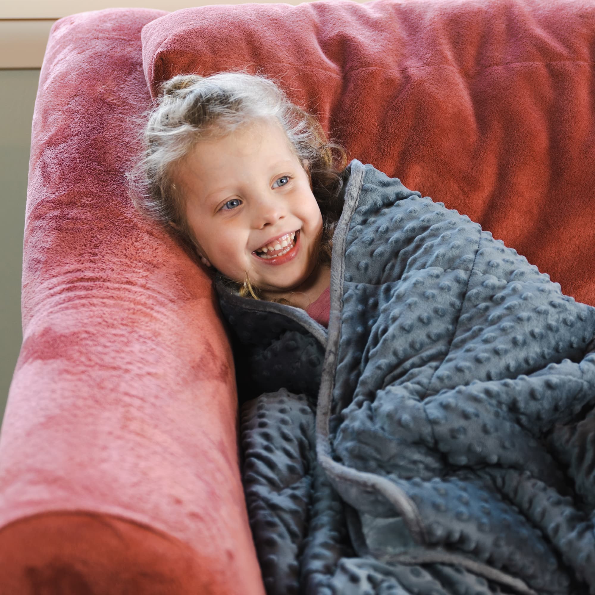 Bouncyband® 65" x 45" Soft Fleece Weighted 10lb. Medium Sensory Blanket for Kids