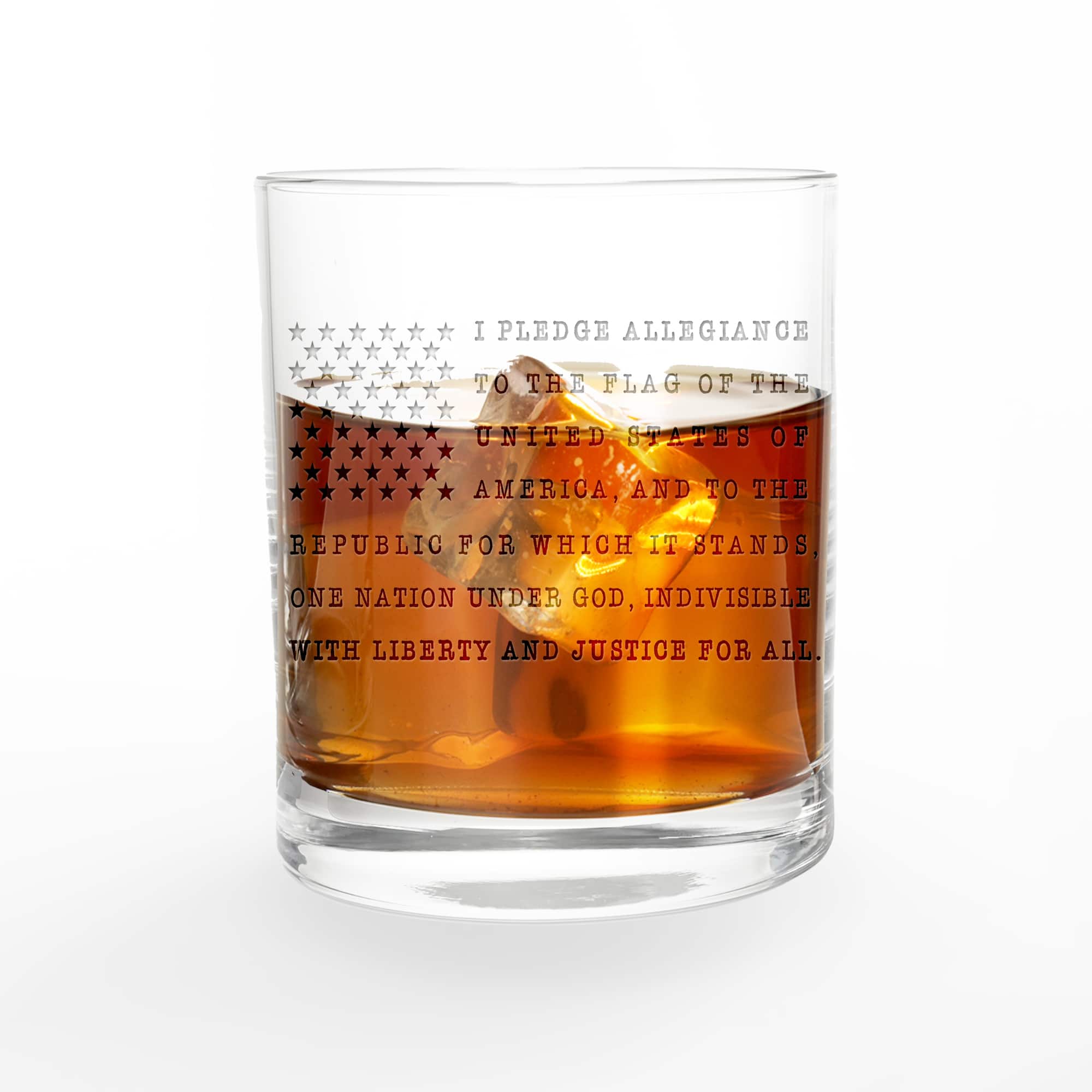 11oz. Pledge of Allegiance Whiskey Glass