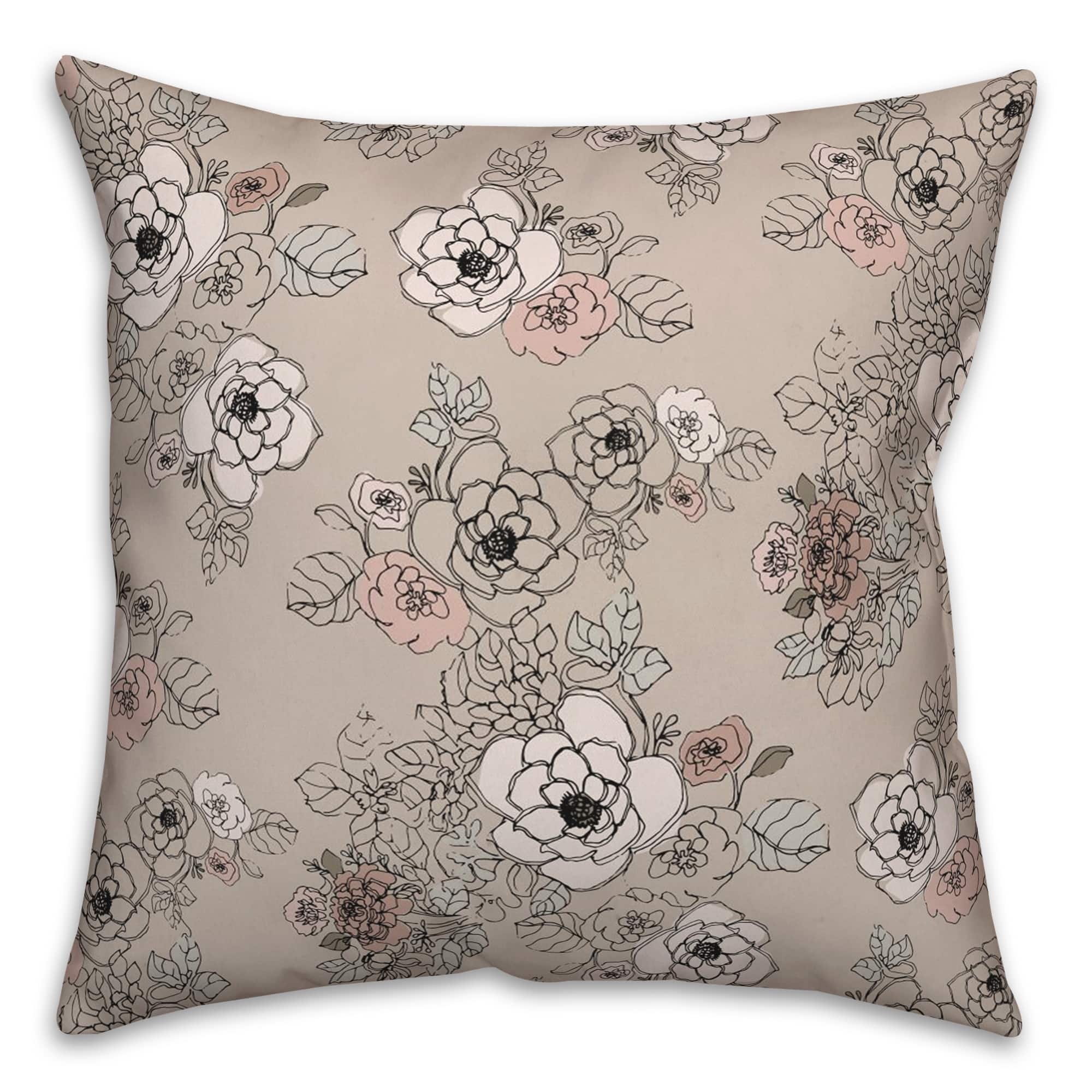 Intricate Floral Throw Pillow
