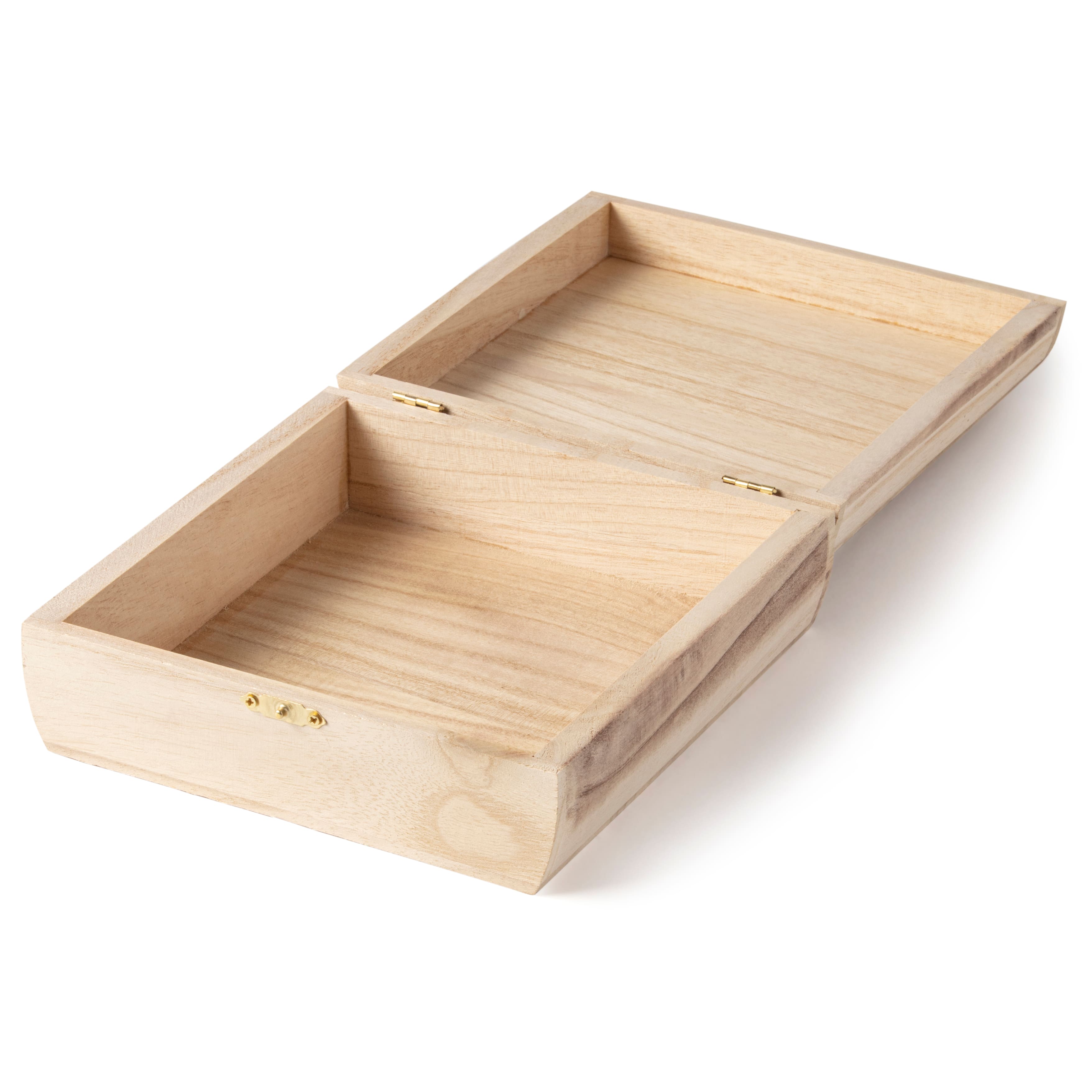 8 Pack: 7.5" Curved Wood Trinket Box by Make Market®