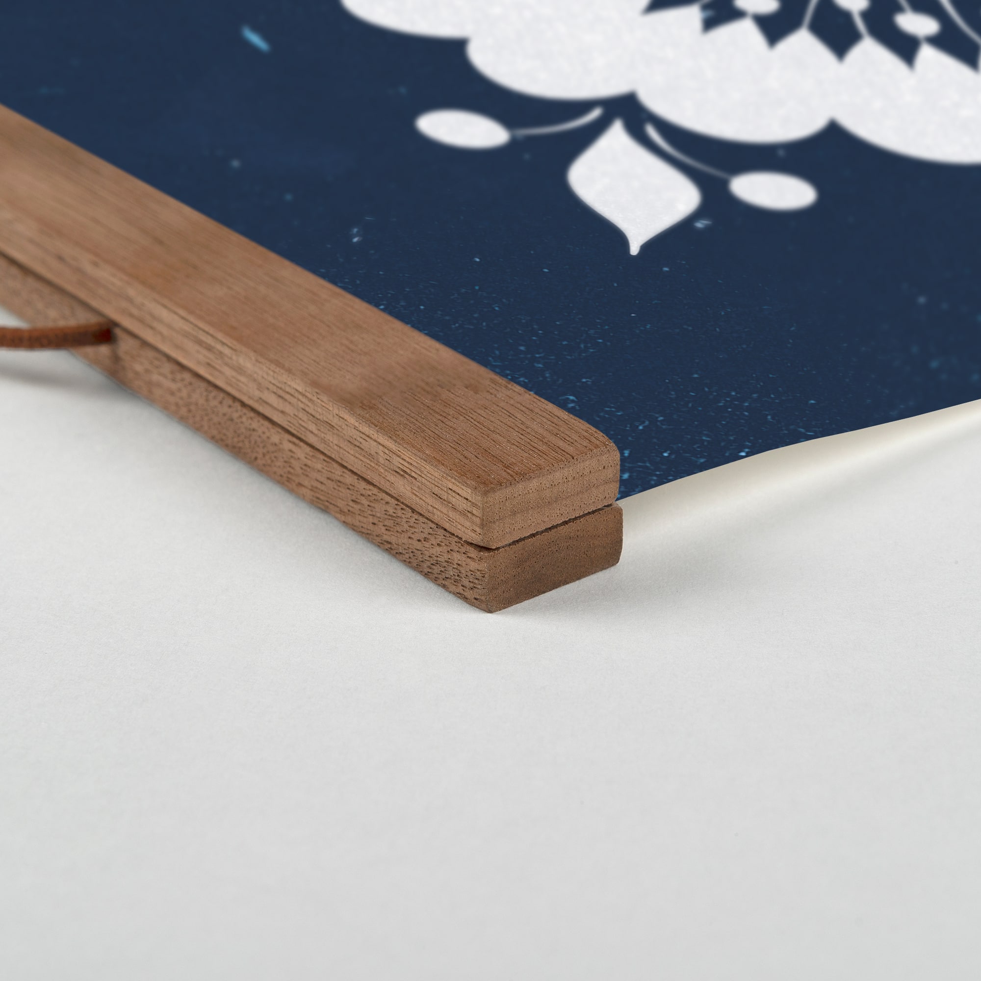 Ukrainian Floral Pattern 16" x 20" Teak Hanging Canvas