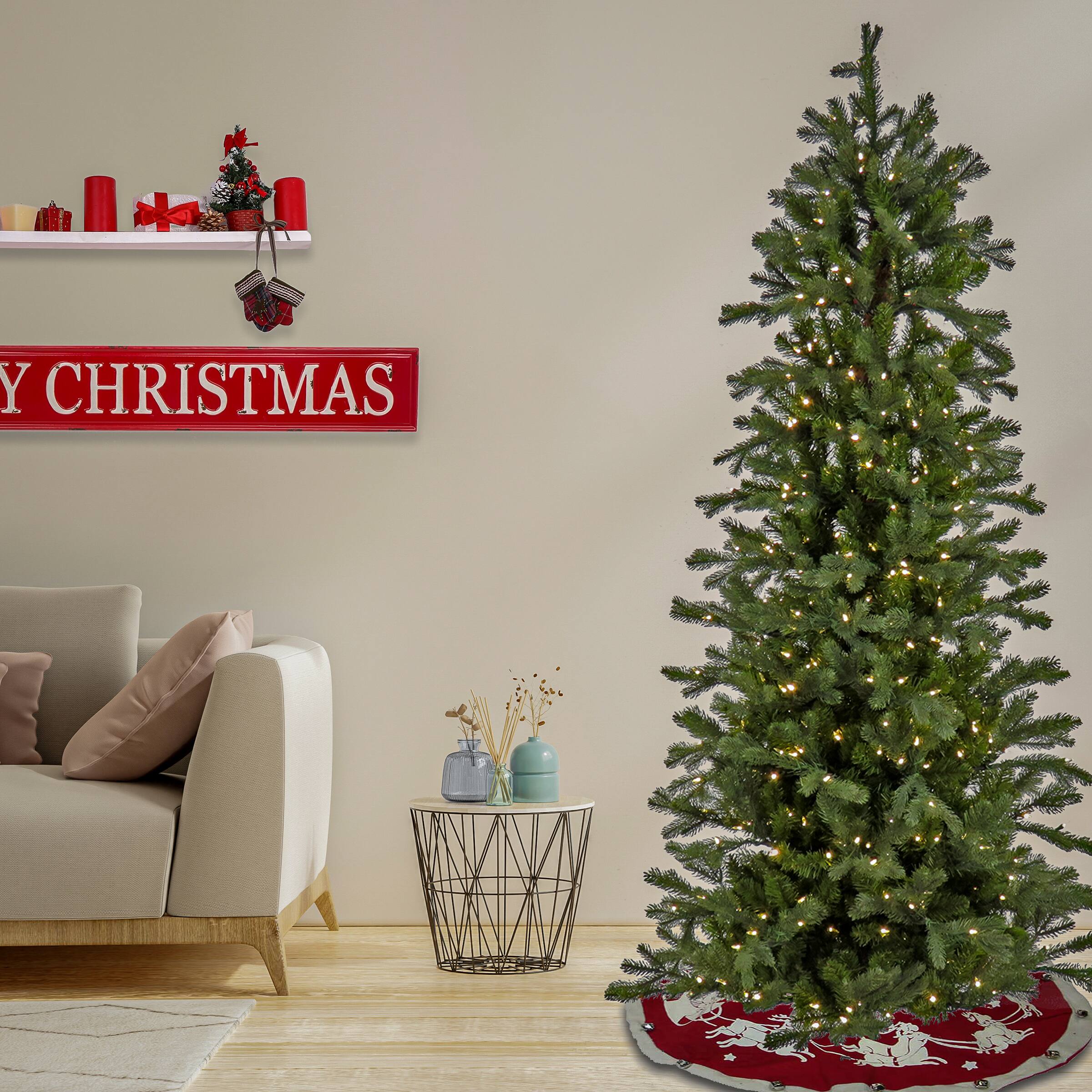 7.5ft. Pre-Lit Balsam Artificial Christmas Tree, Dual Color® LED Lights