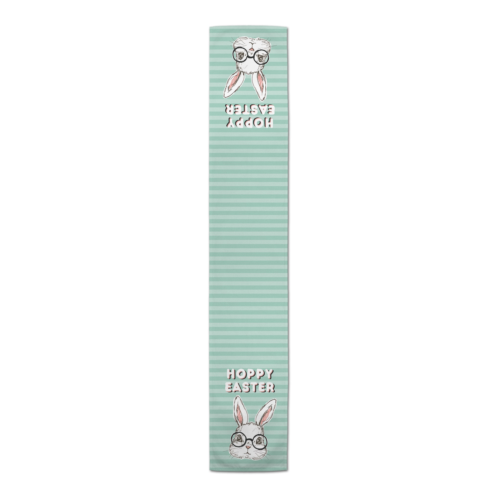 Bunny With Glasses 16" x 72" Poly Twill Table Runner