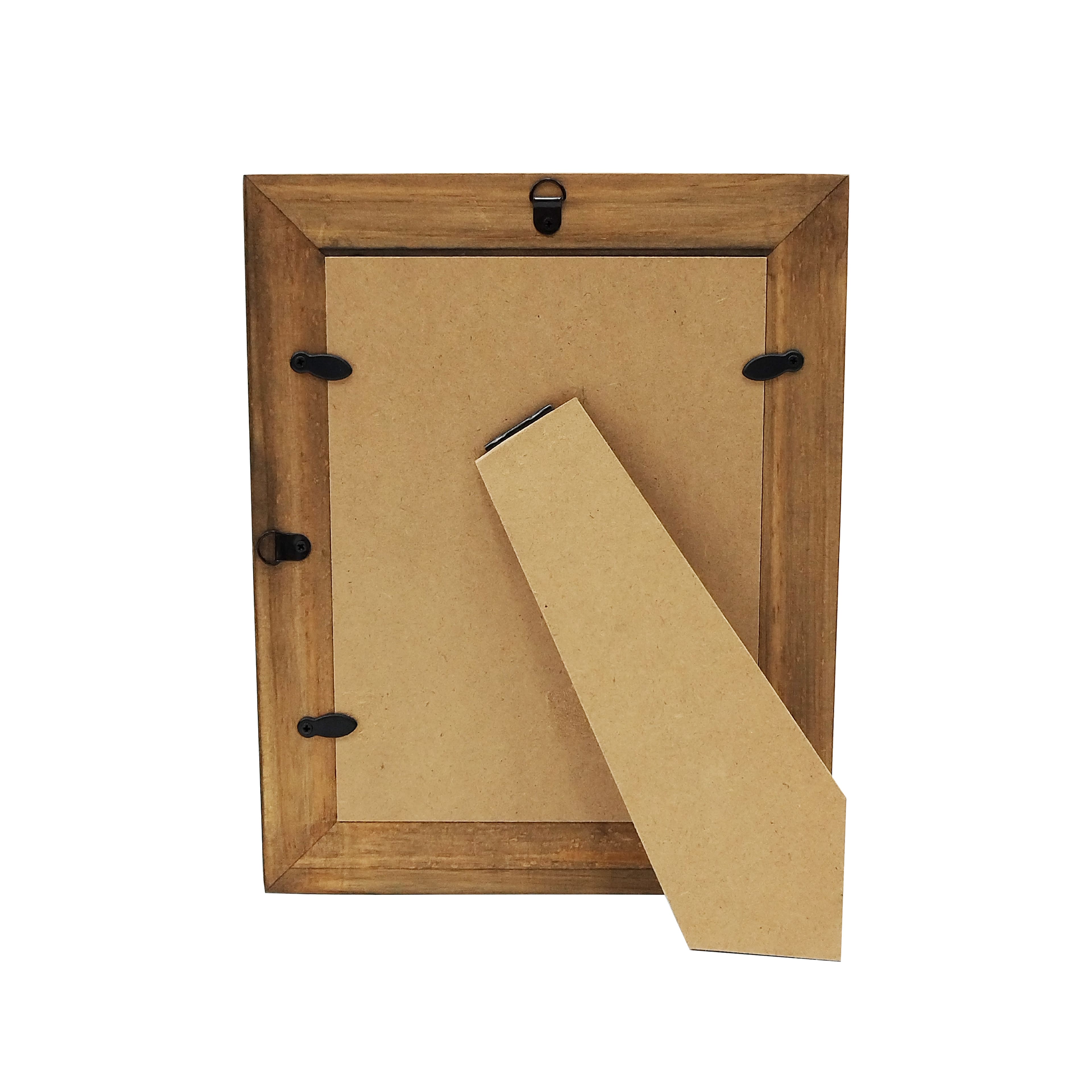 4" x 6" Brown Wood Tabletop Frame with Denim Mat, Treasured Finds by Ashland®