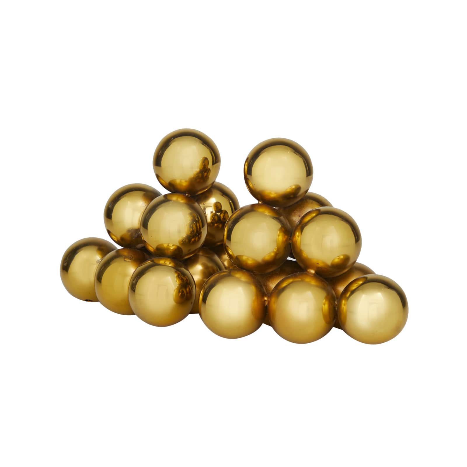5" Gold Stainless Steel Stacked Orb Bookends Set
