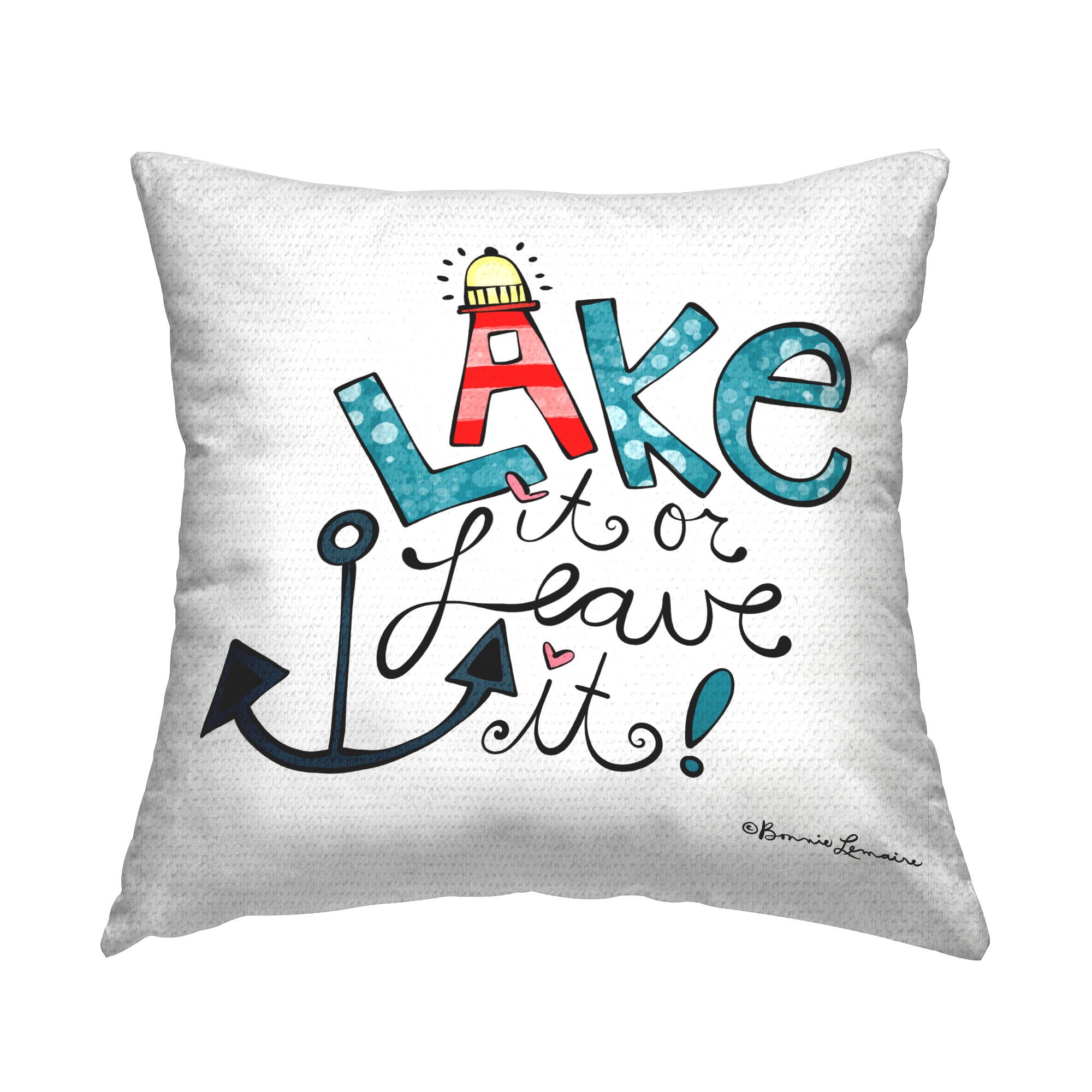 Stupell Industries 18" x 18" Lake or Leave It Outdoor Print Throw Pillow