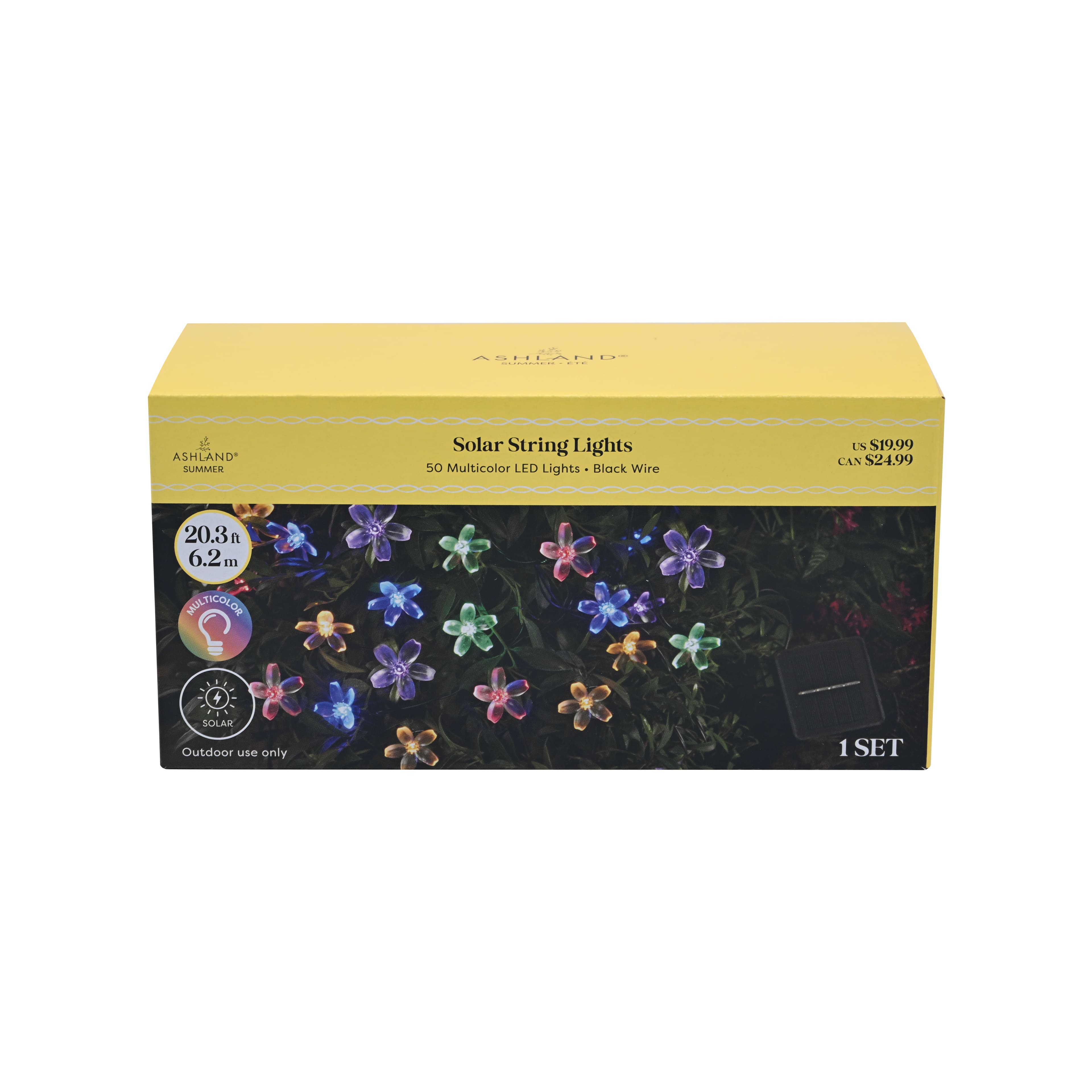 50ct. Multicolour Flowers LED Solar String Lights by Ashland®