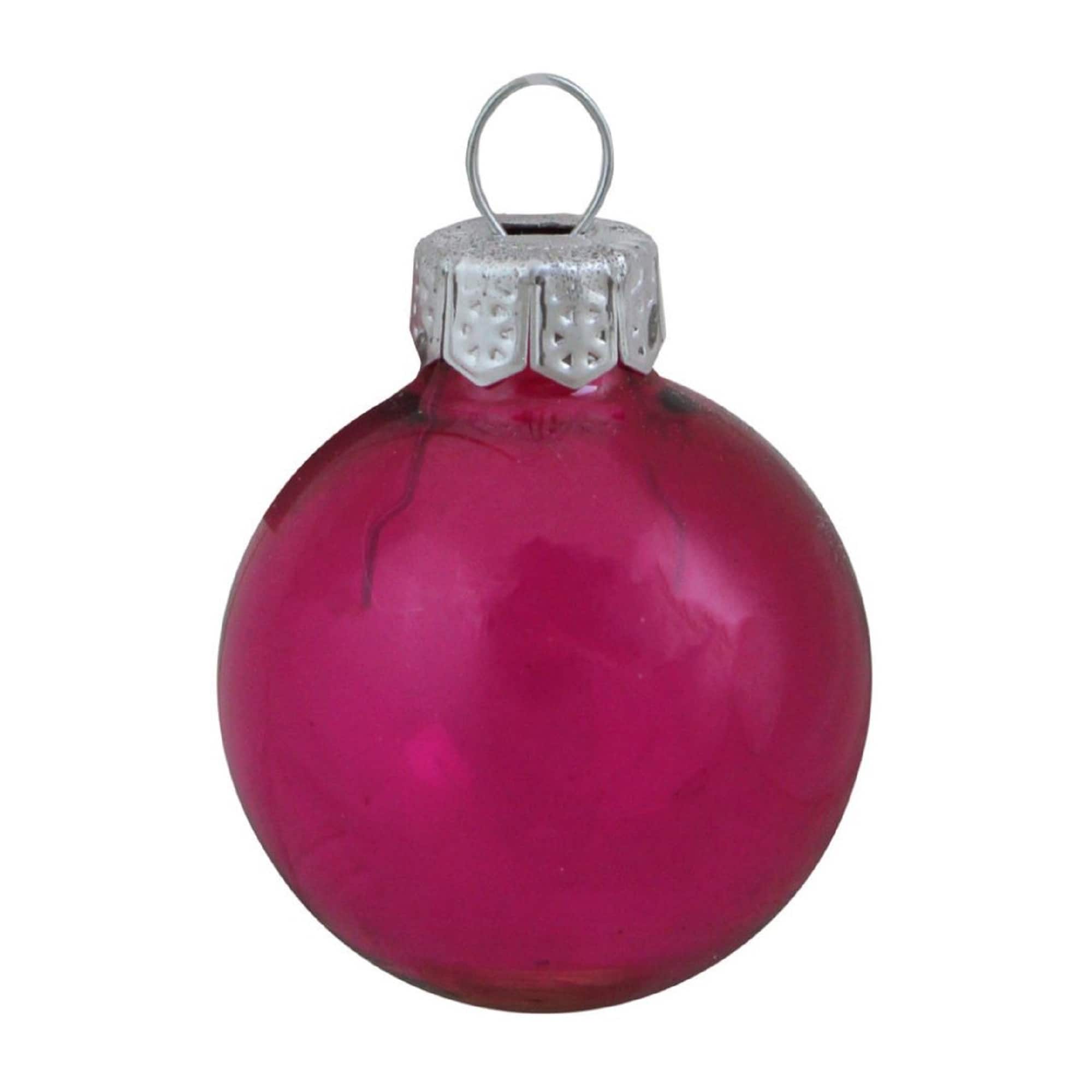 40 Pack Whitehurst 1.25" Clear Glass Ball Christmas Ornaments