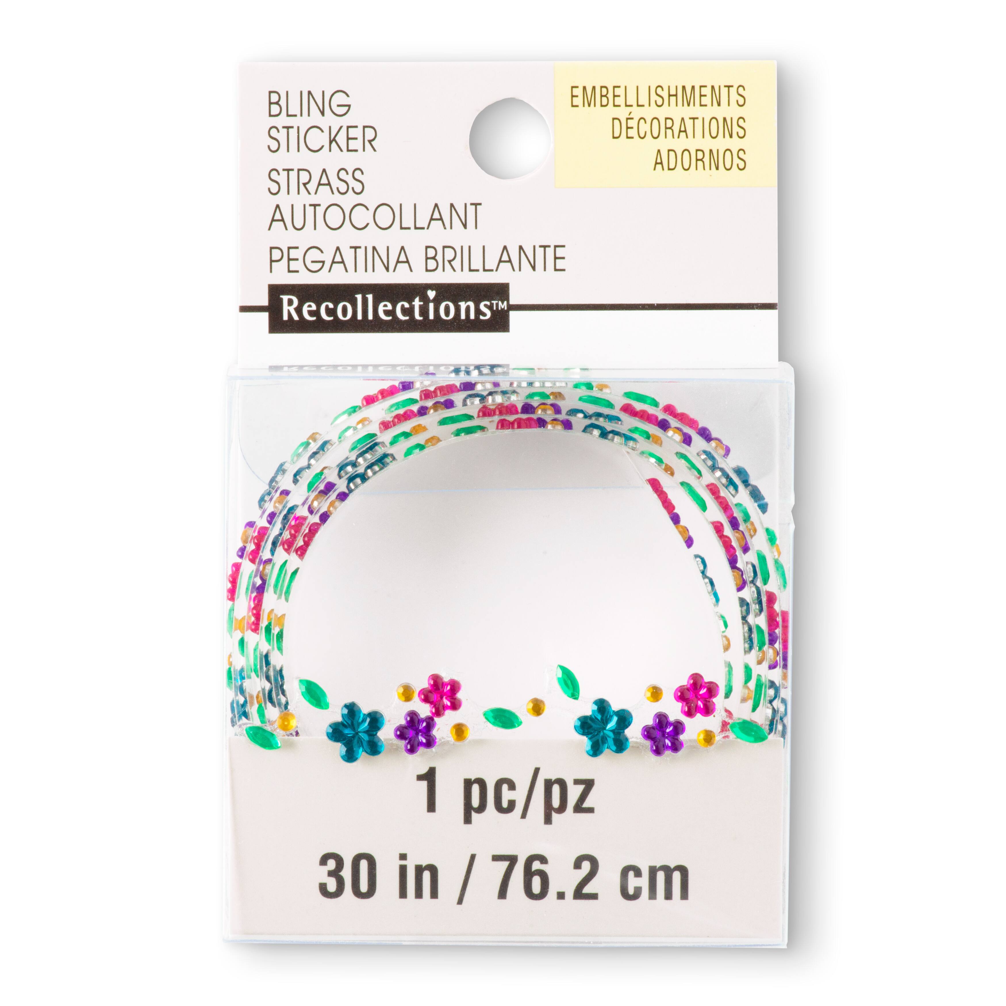 12 Pack: Bling on a Roll™ Flower Mix Stickers by Recollections™