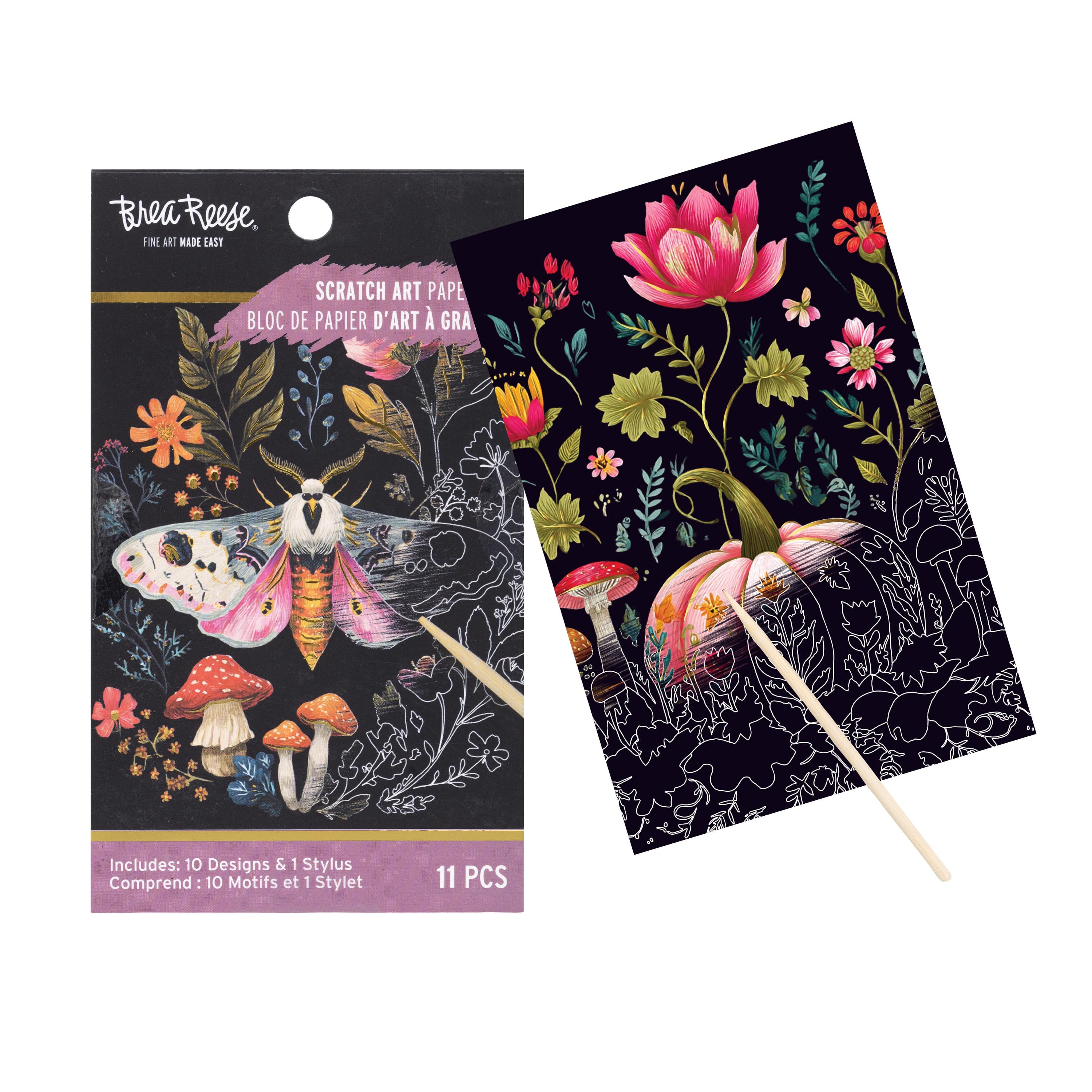 Brea Reese® Mini Pink Creatures Scratch Art Paper Pad