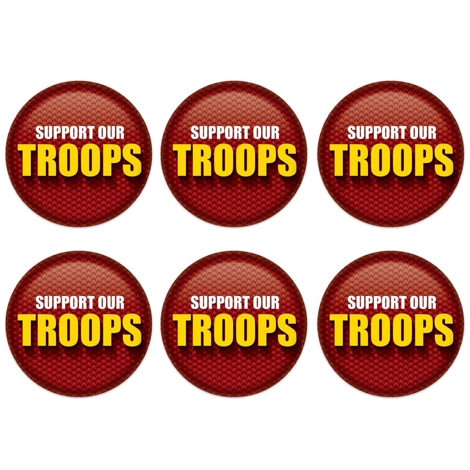 Beistle 2" Support Our Troops Patriotic Buttons, 6ct.