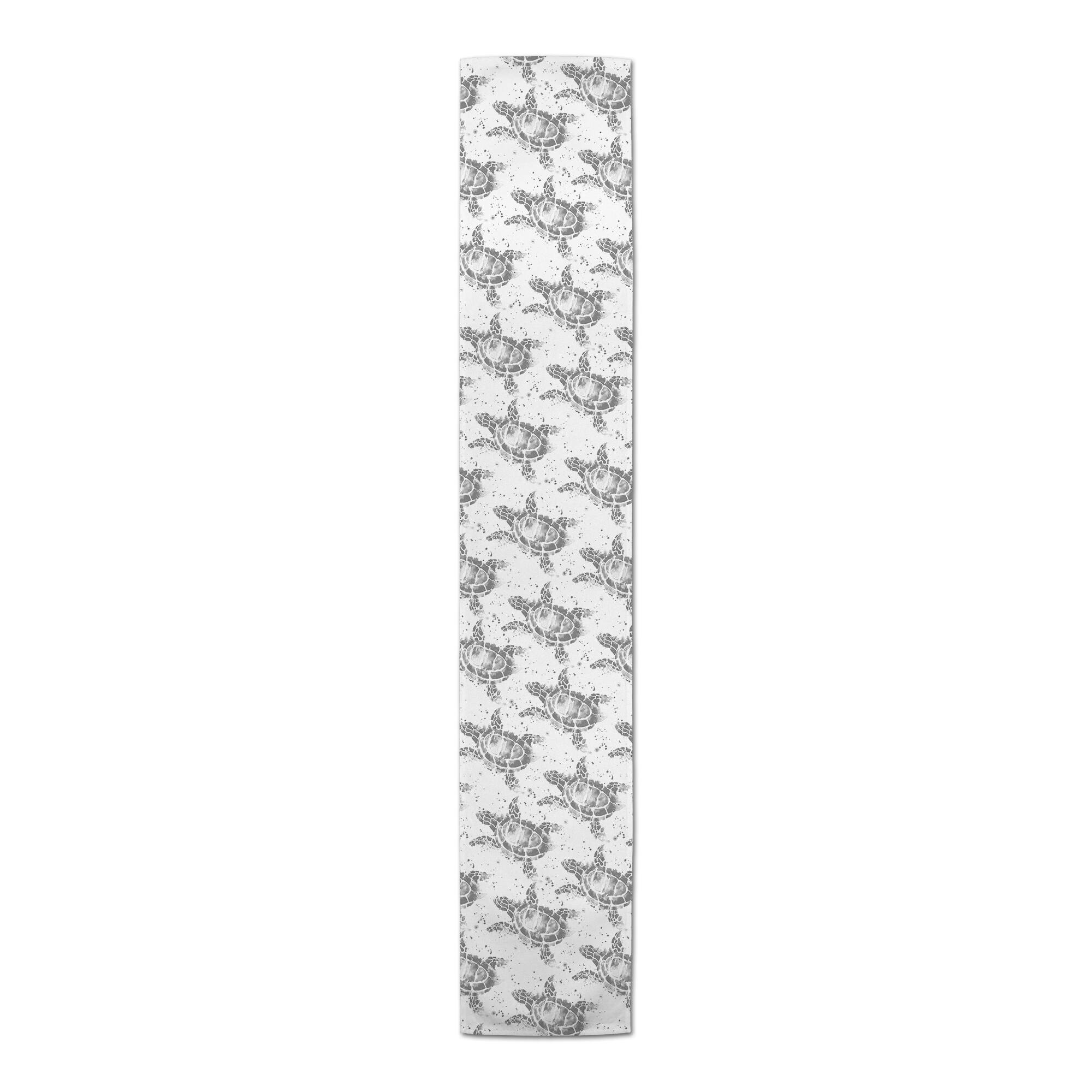 Sea Turtles With Paint Splatter Indoor/Outdoor Table Runner