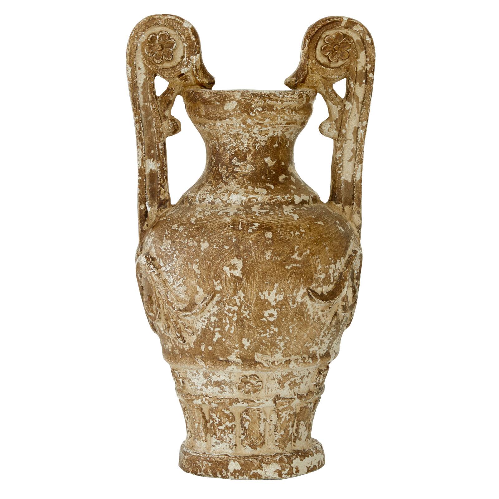 Light Brown Resin Farmhouse Vase, 22" x 11" x 11"