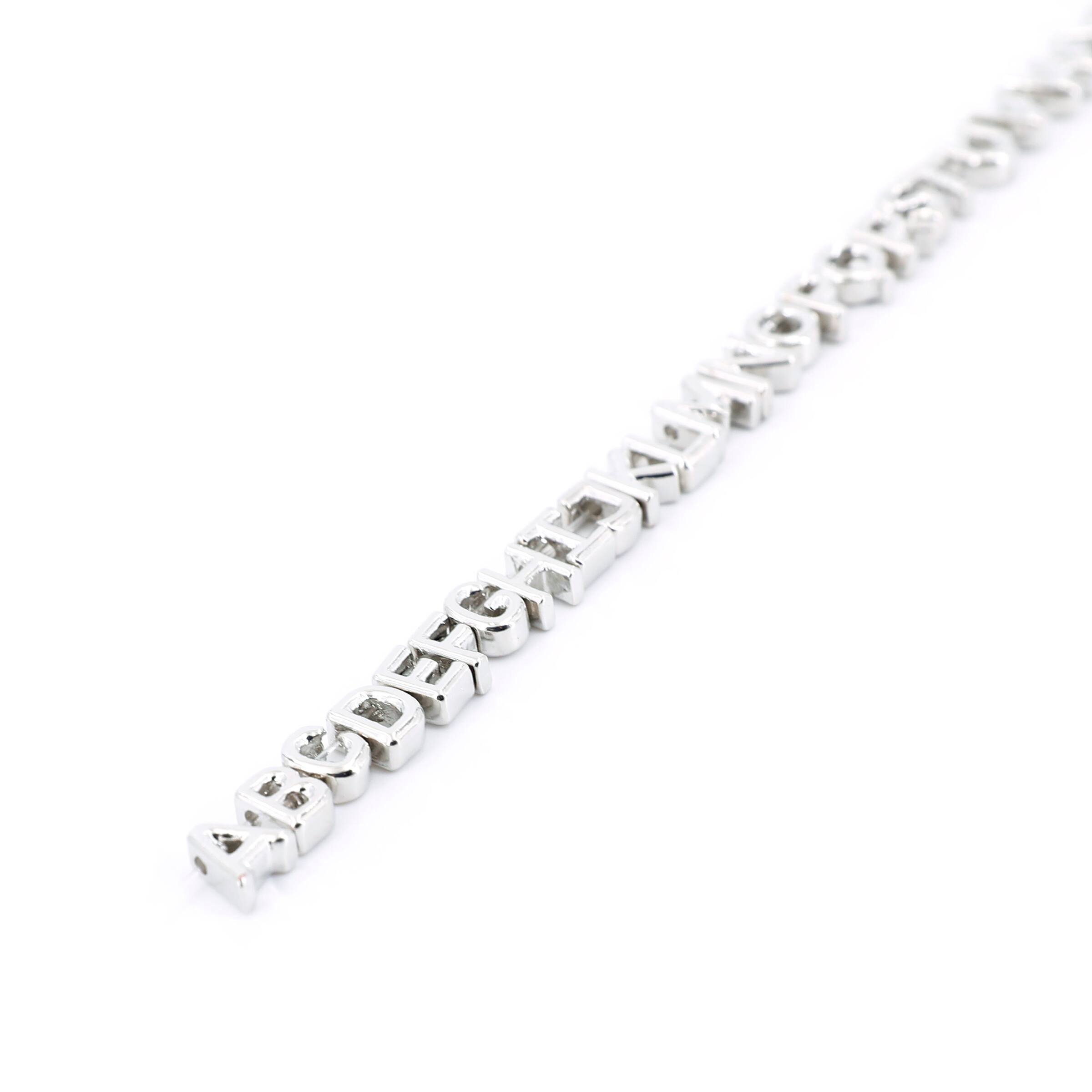 7.5mm Rhodium Alphabet Metal Beads by Bead Landing™