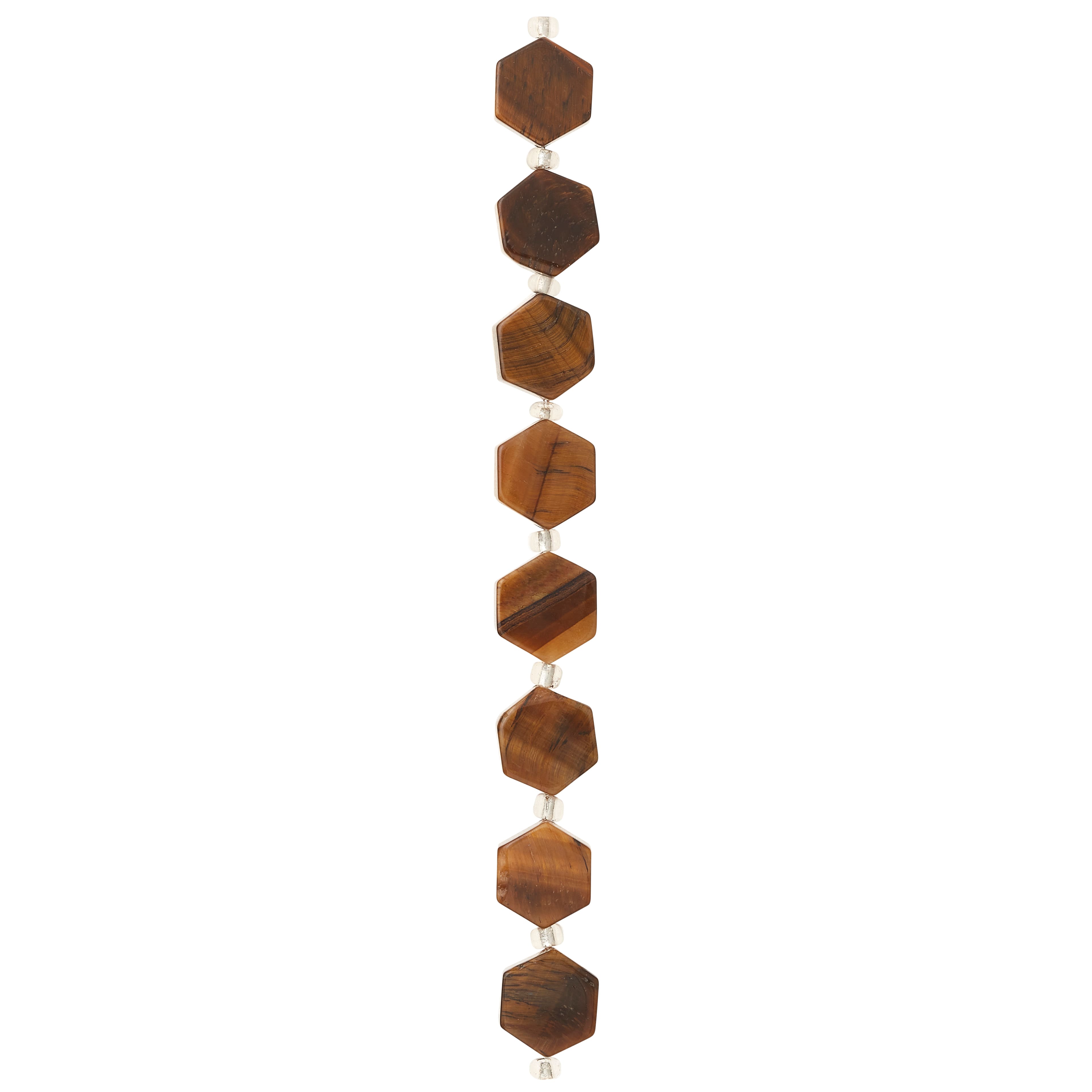 Tigereye Hexagon Beads, 12mm by Bead Landing™