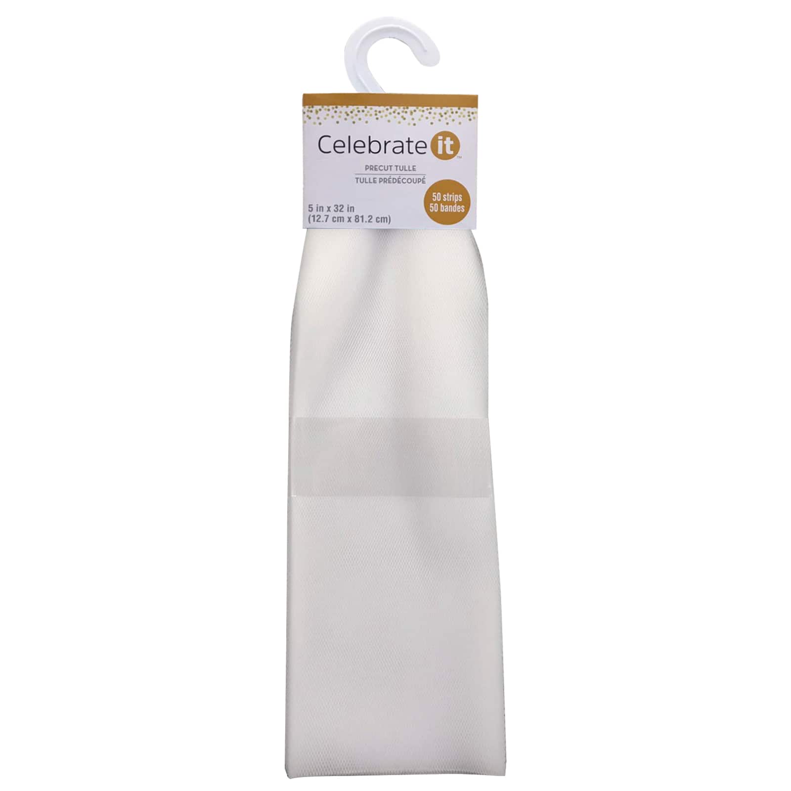 White Pre-Cut Tulle Strips by Celebrate It™